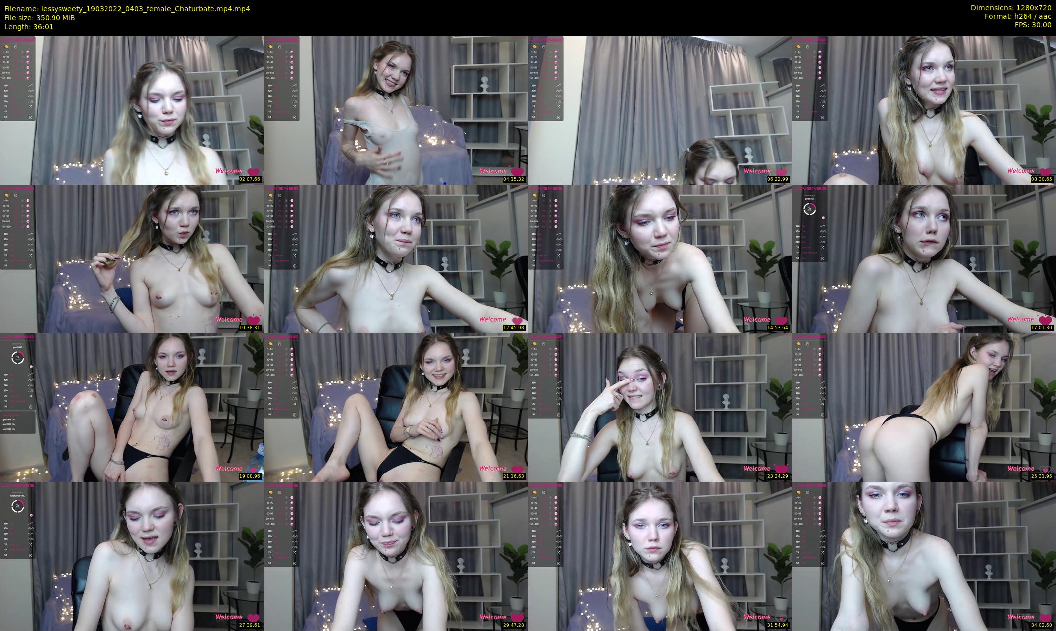 lessysweety — 37 minute Chaturbate female cam show recording, 720p, Mar 19, 2022