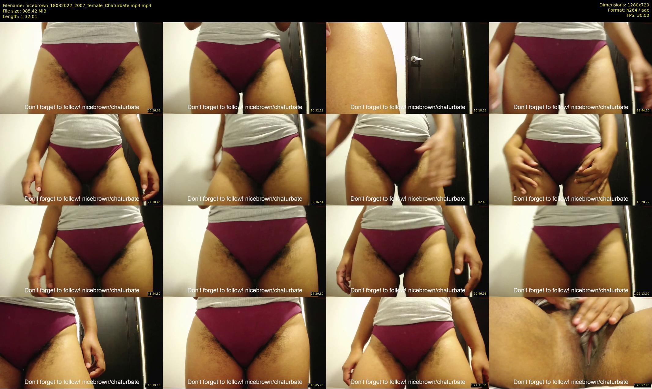 nicebrown — 93 minute Chaturbate female cam show recording, 720p, Mar 18, 2022