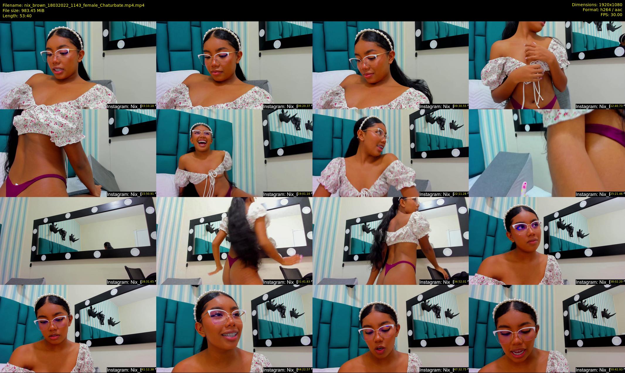 nix_brown — 54 minute Chaturbate female cam show recording, 1080p, Mar 18, 2022