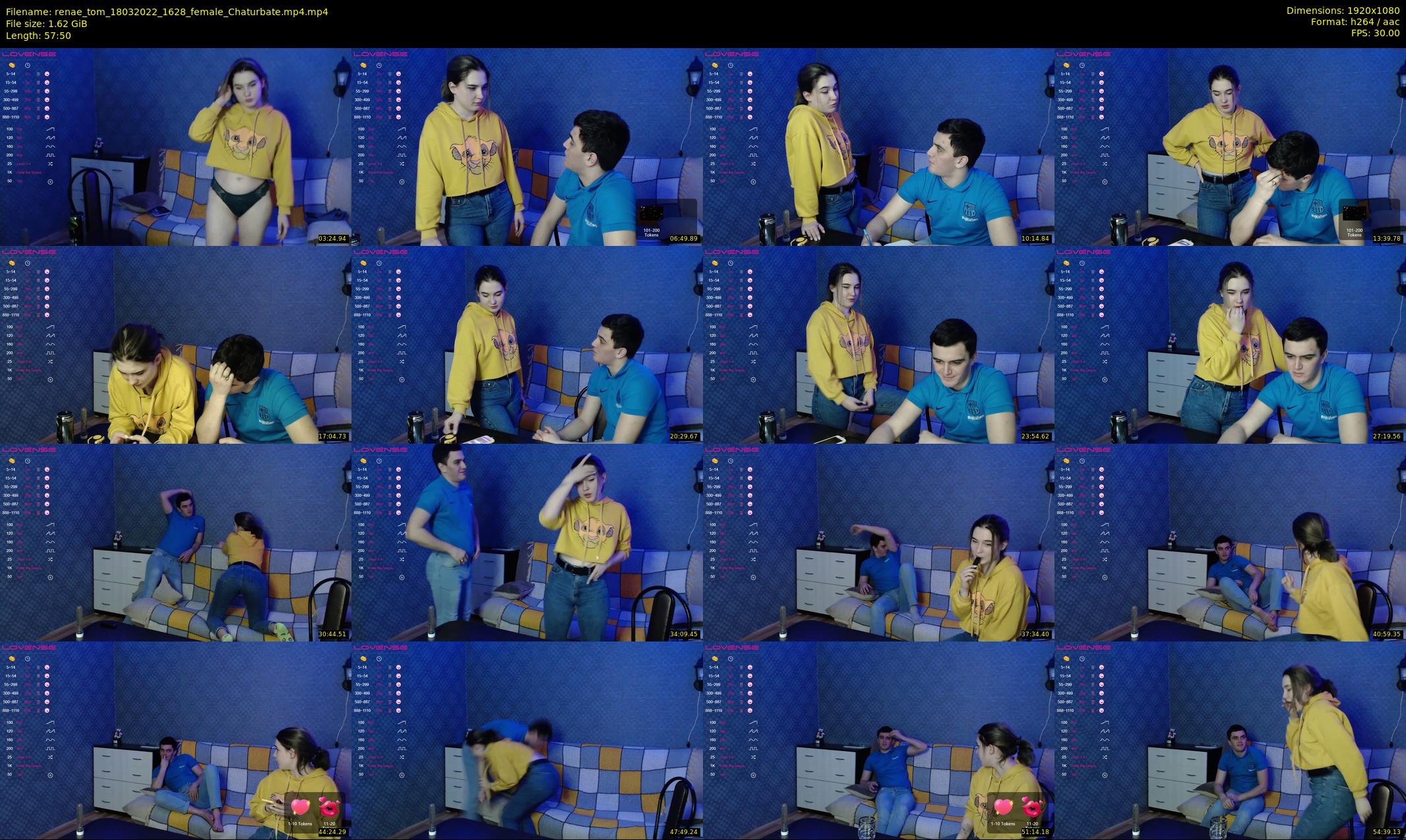 renae_tom — 58 minute Chaturbate couple cam show recording, 1080p, Mar 18, 2022