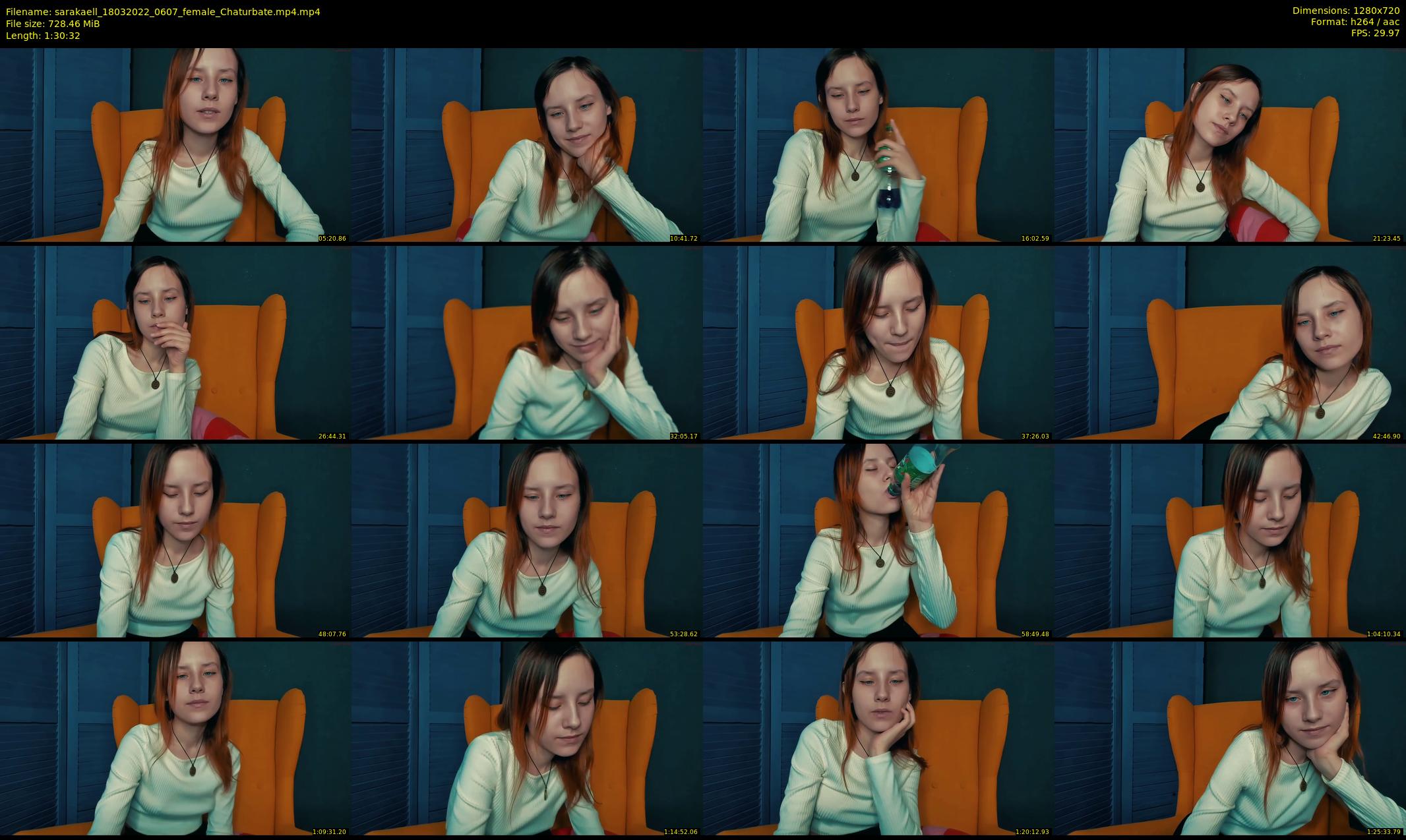 sarakaell — 91 minute Chaturbate female cam show recording, 720p, Mar 18, 2022