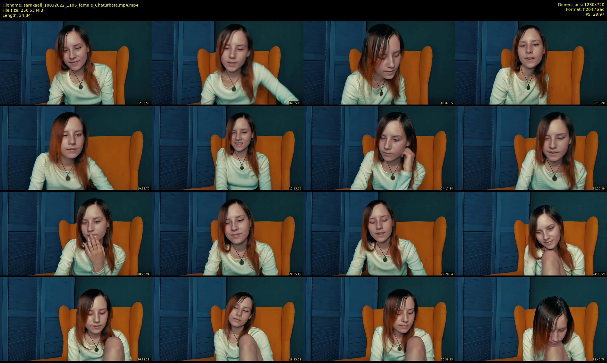 sarakaell — 35 minute Chaturbate female cam show recording, 720p, Mar 18, 2022