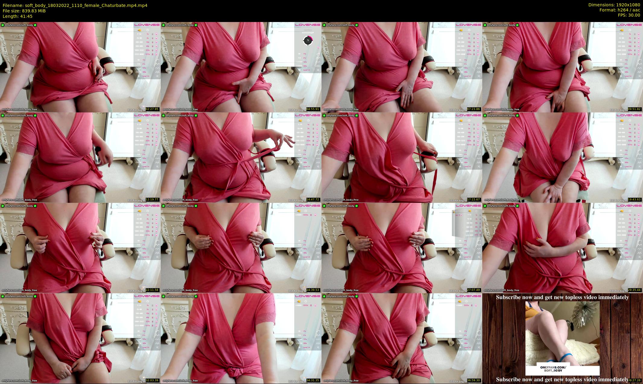 soft_body — 42 minute Chaturbate female cam show recording, 1080p, Mar 18, 2022