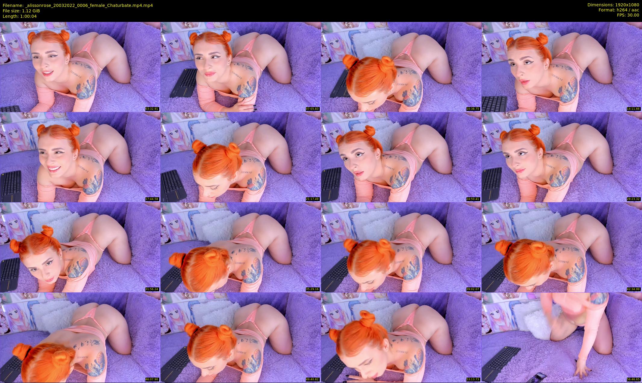 _alissonrose — 61 minute Chaturbate female cam show recording, 1080p, Mar 20, 2022