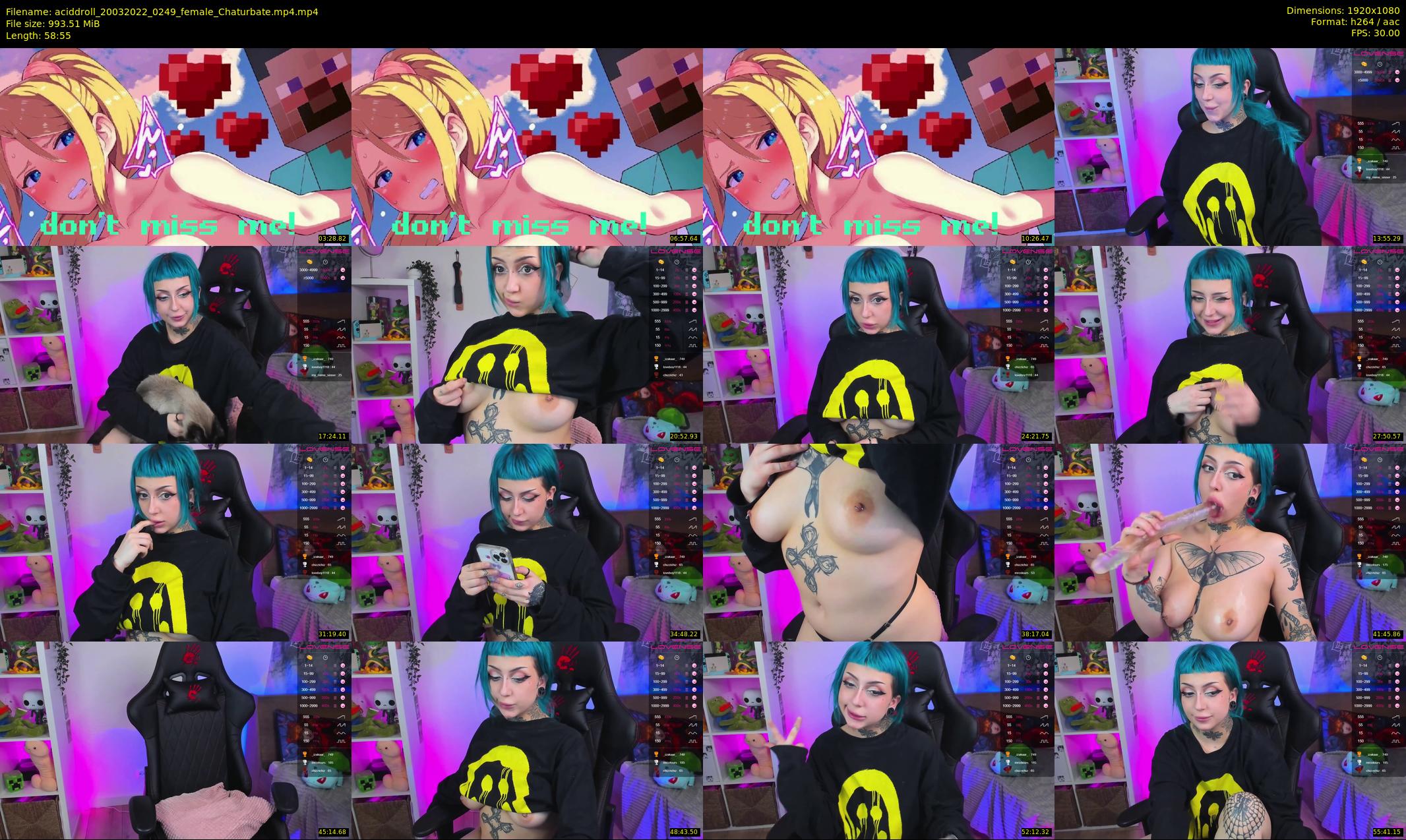 aciddroll — 59 minute Chaturbate female cam show recording, 1080p, Mar 20, 2022