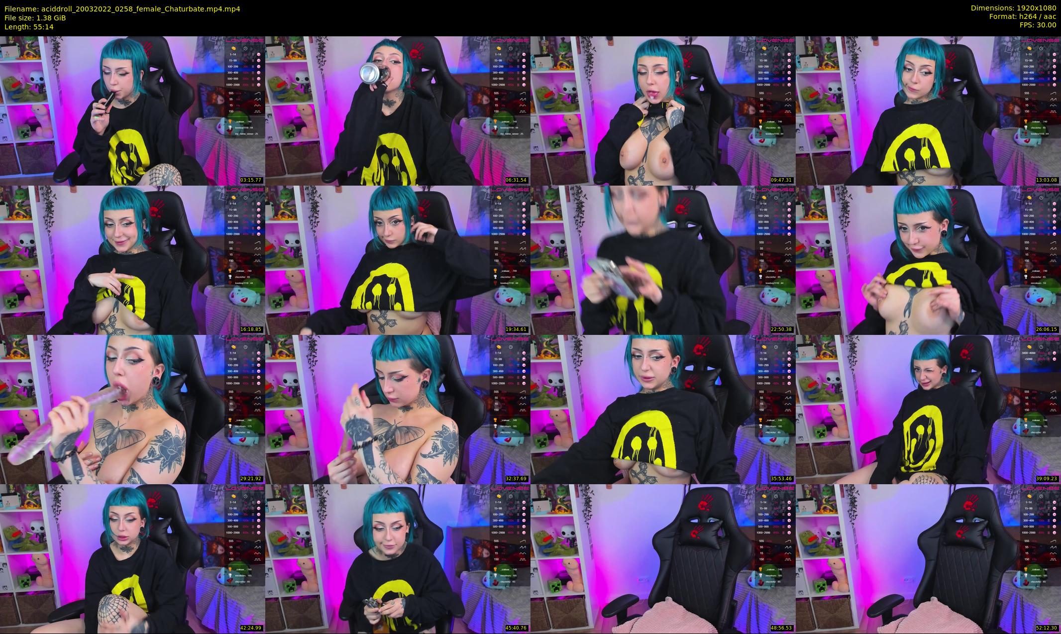aciddroll — 56 minute Chaturbate female cam show recording, 1080p, Mar 20, 2022