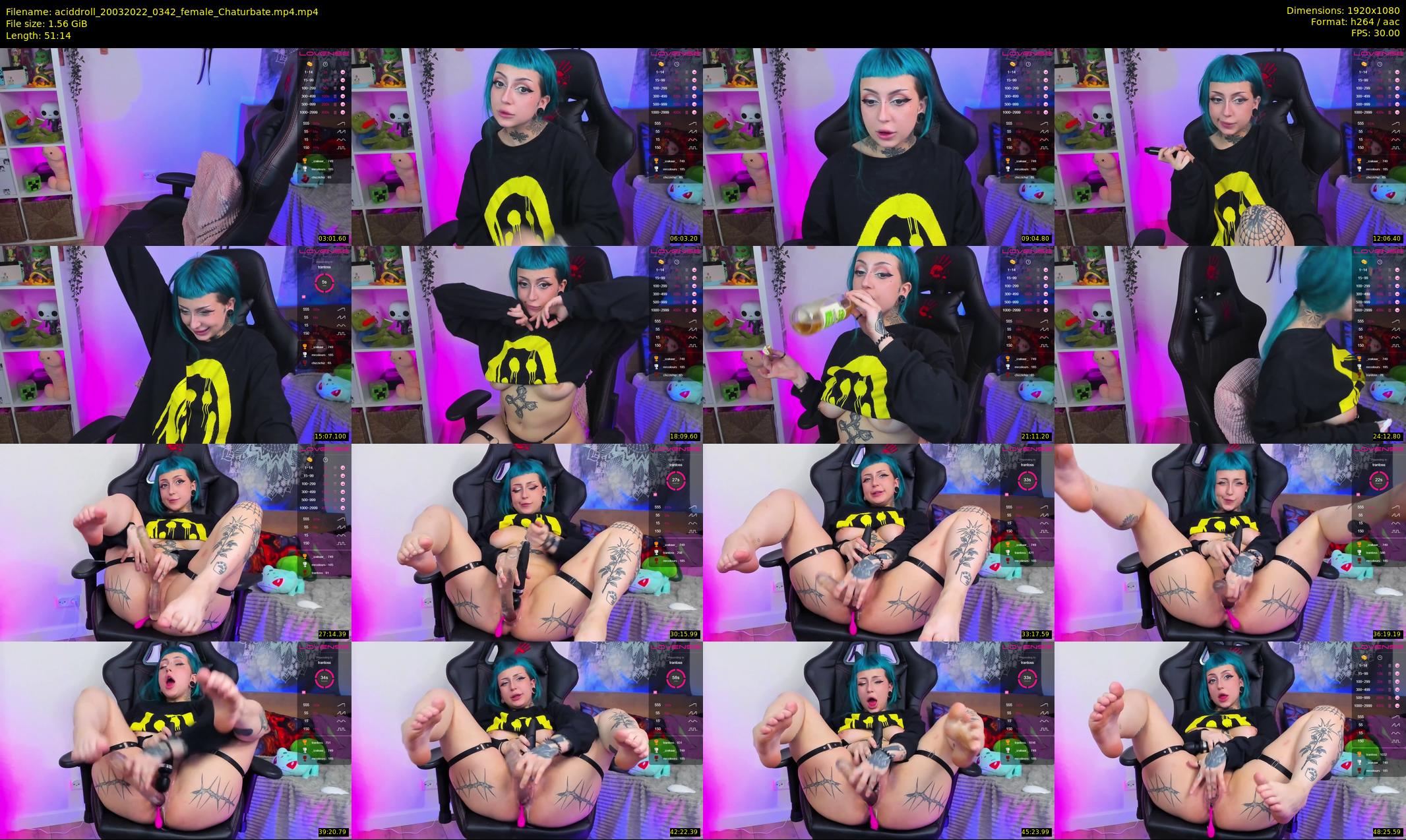 aciddroll — 52 minute Chaturbate female cam show recording, 1080p, Mar 20, 2022