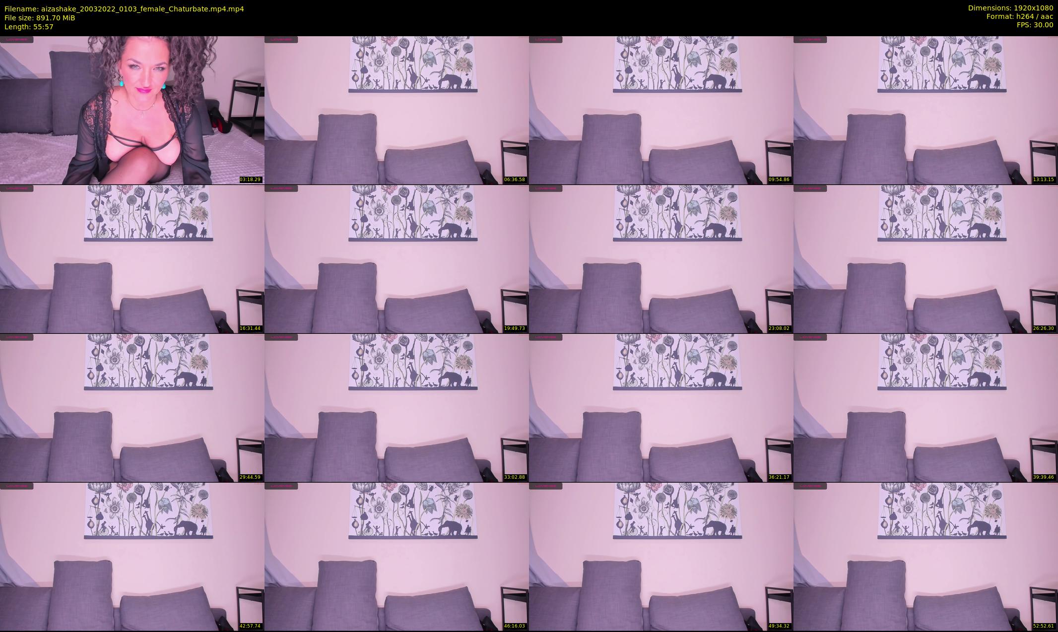 aizashake — 56 minute Chaturbate female cam show recording, 1080p, Mar 20, 2022