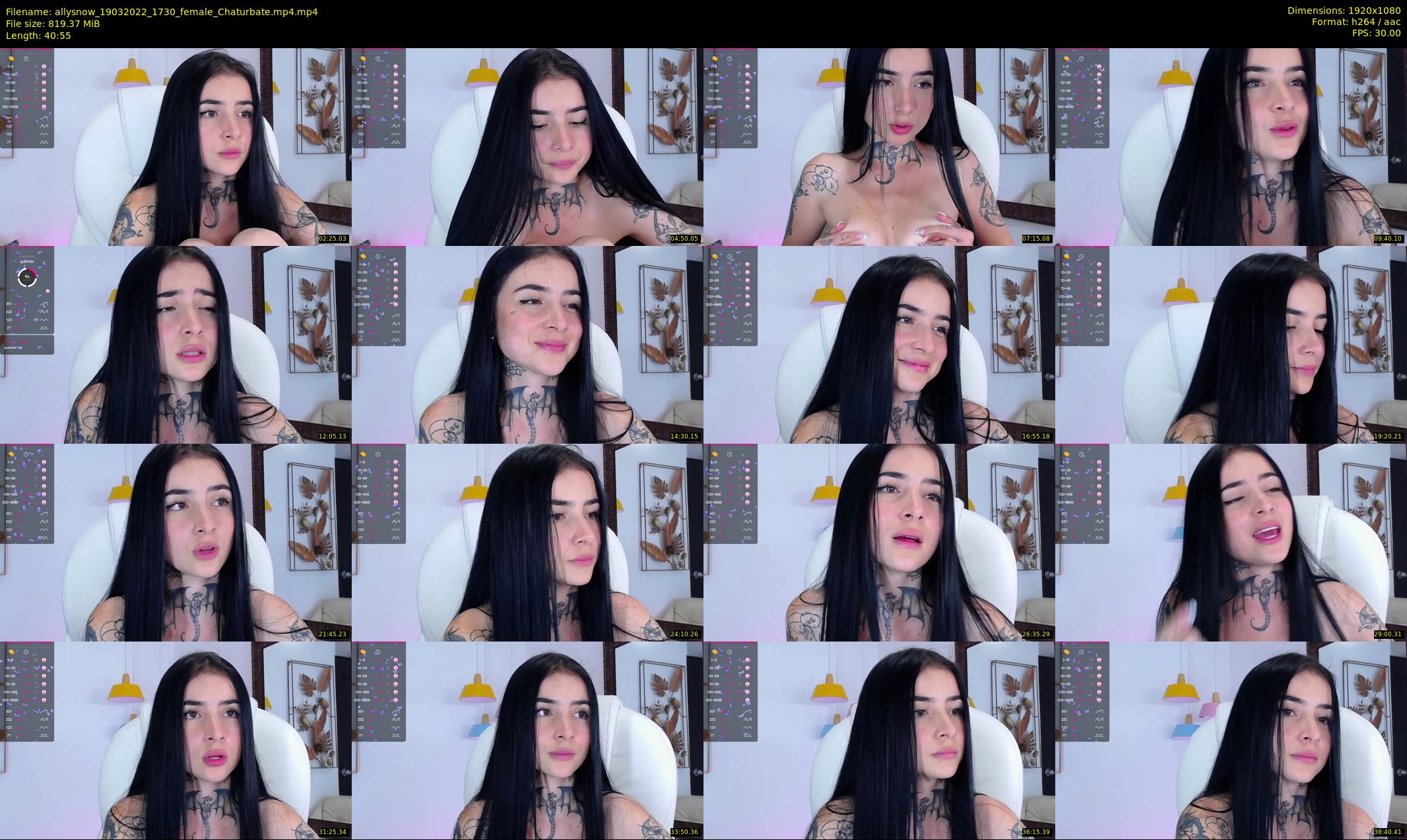 allysnow — 41 minute Chaturbate female cam show recording, 1080p, Mar 19, 2022