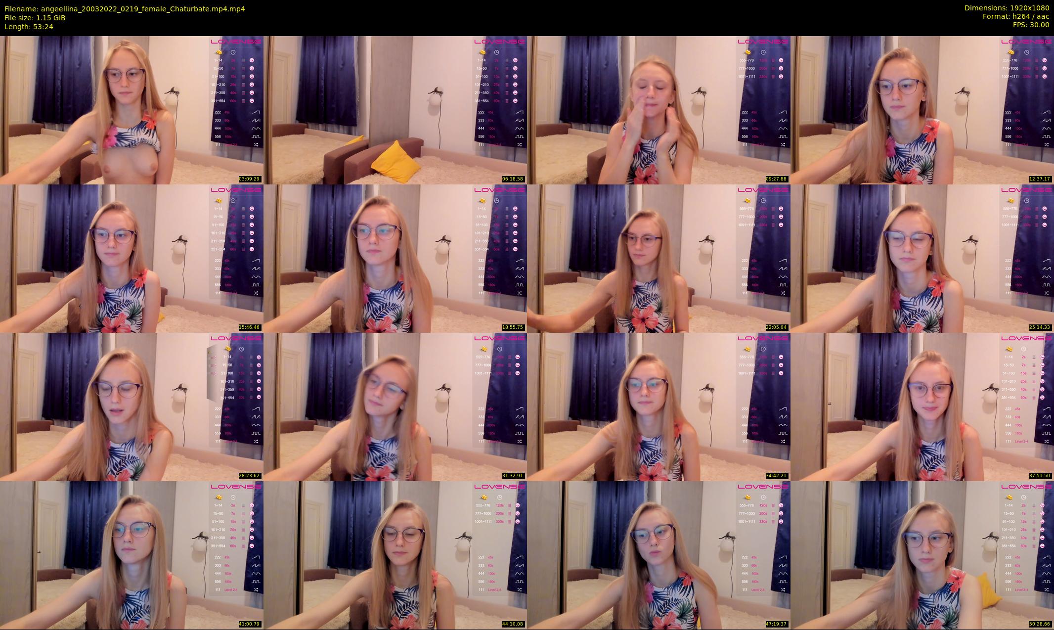 angeellina — 54 minute Chaturbate female cam show recording, 1080p, Mar 20, 2022