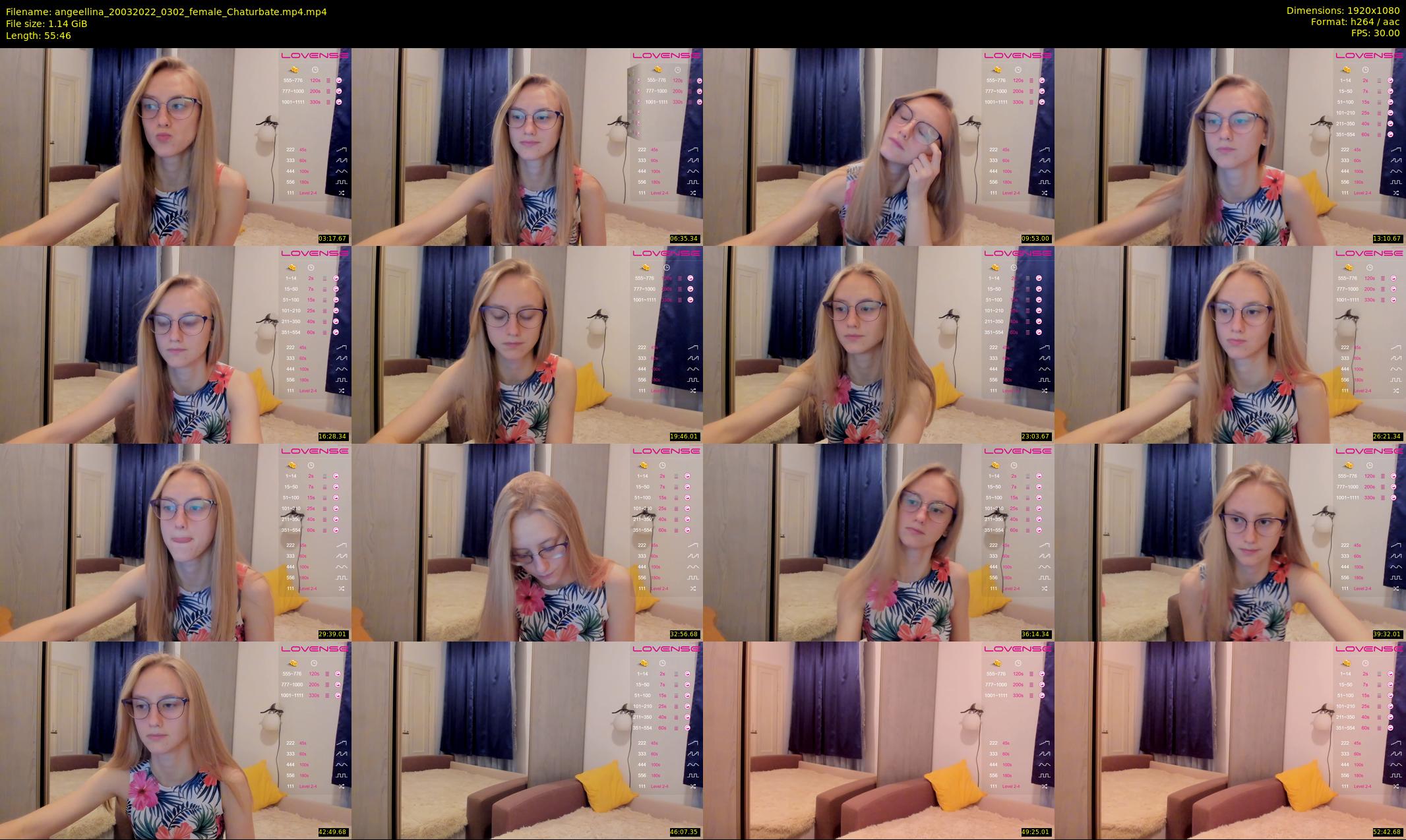 angeellina — 56 minute Chaturbate female cam show recording, 1080p, Mar 20, 2022