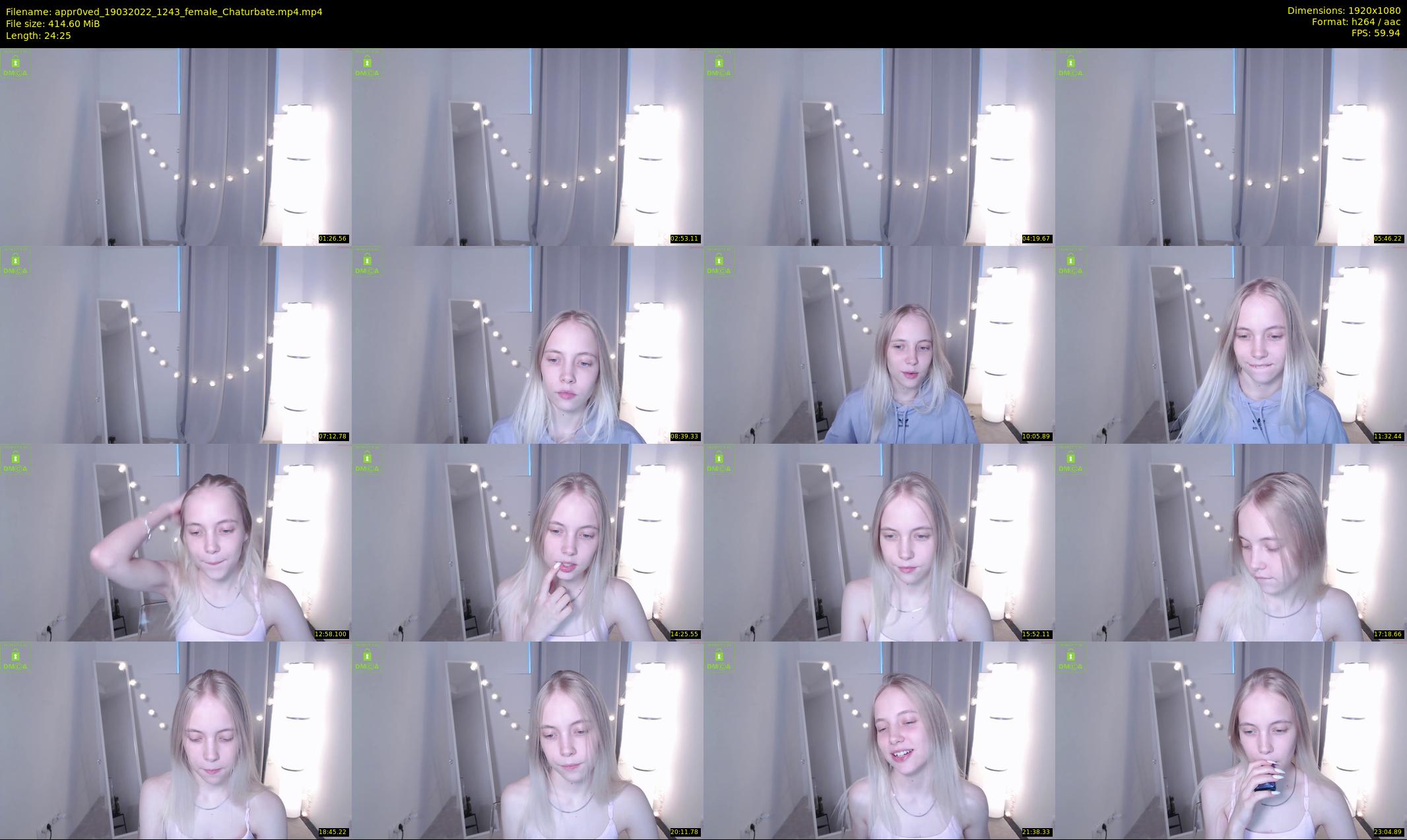 appr0ved — 25 minute Chaturbate female cam show recording, 1080p, Mar 19, 2022