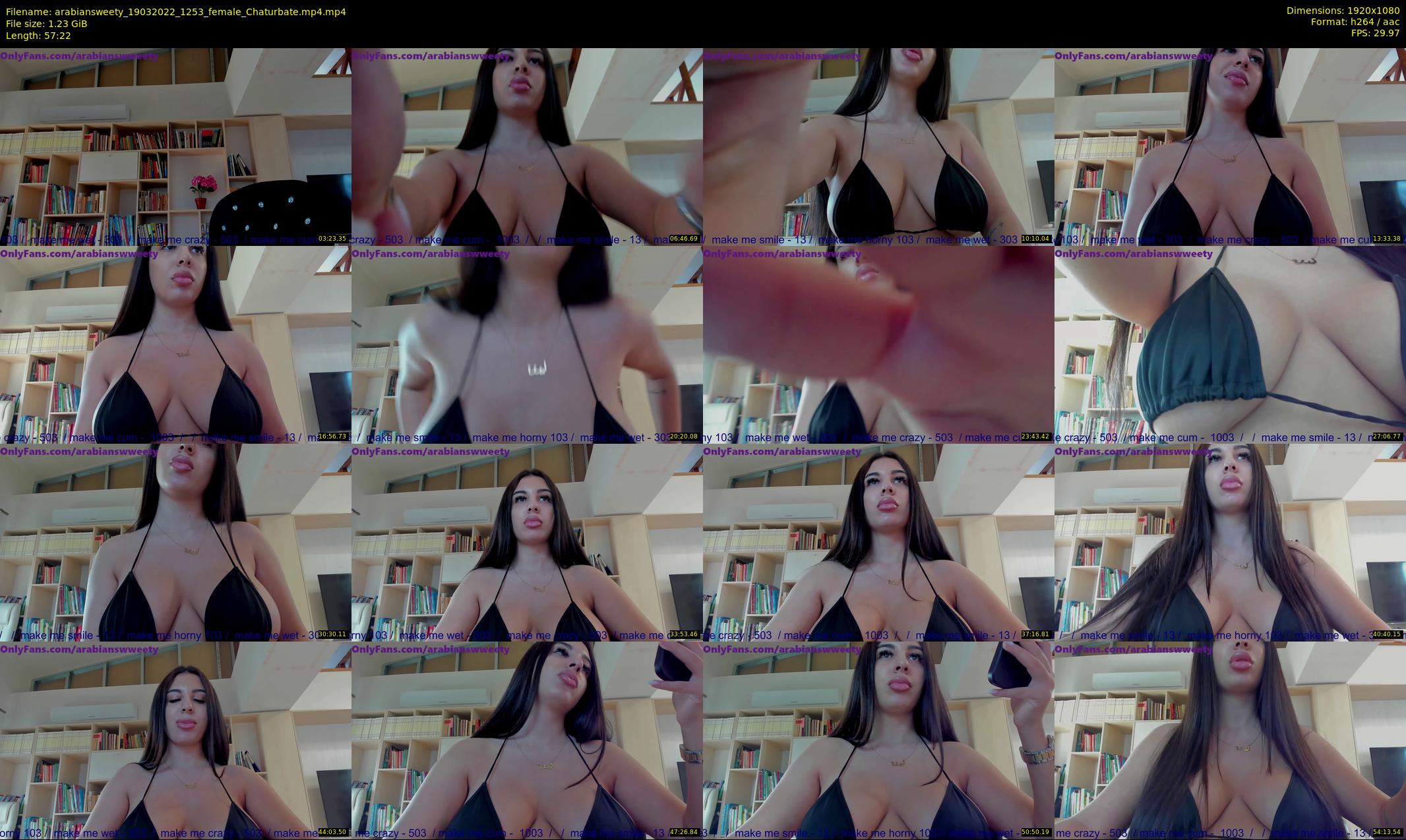 arabiansweety — 58 minute Chaturbate female cam show recording, 1080p, Mar 19, 2022