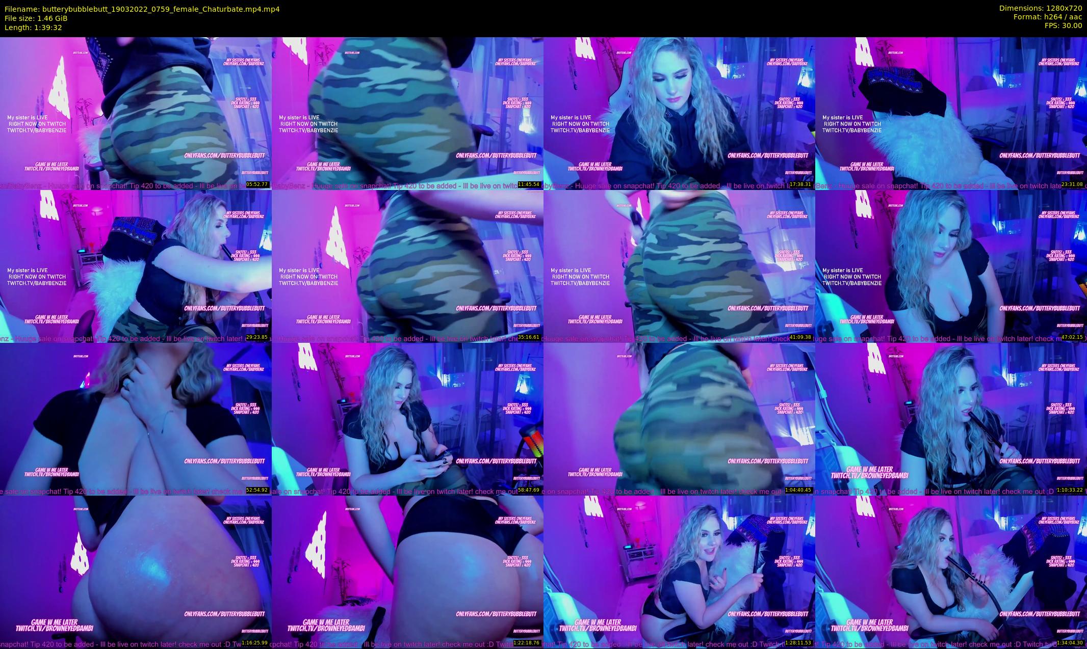 butterybubblebutt — 100 minute Chaturbate couple cam show recording, 720p, Mar 19, 2022