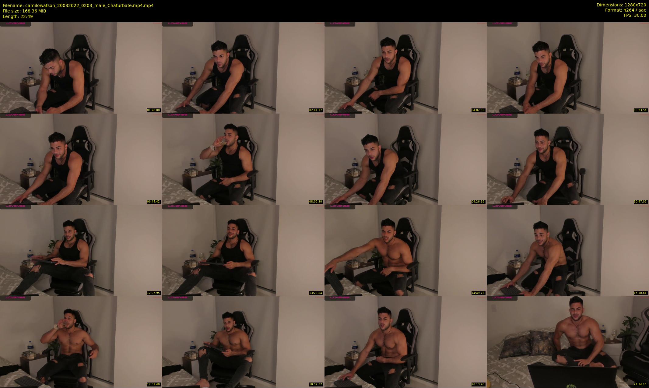 camilowatson — 23 minute Chaturbate male cam show recording, 720p, Mar 20, 2022