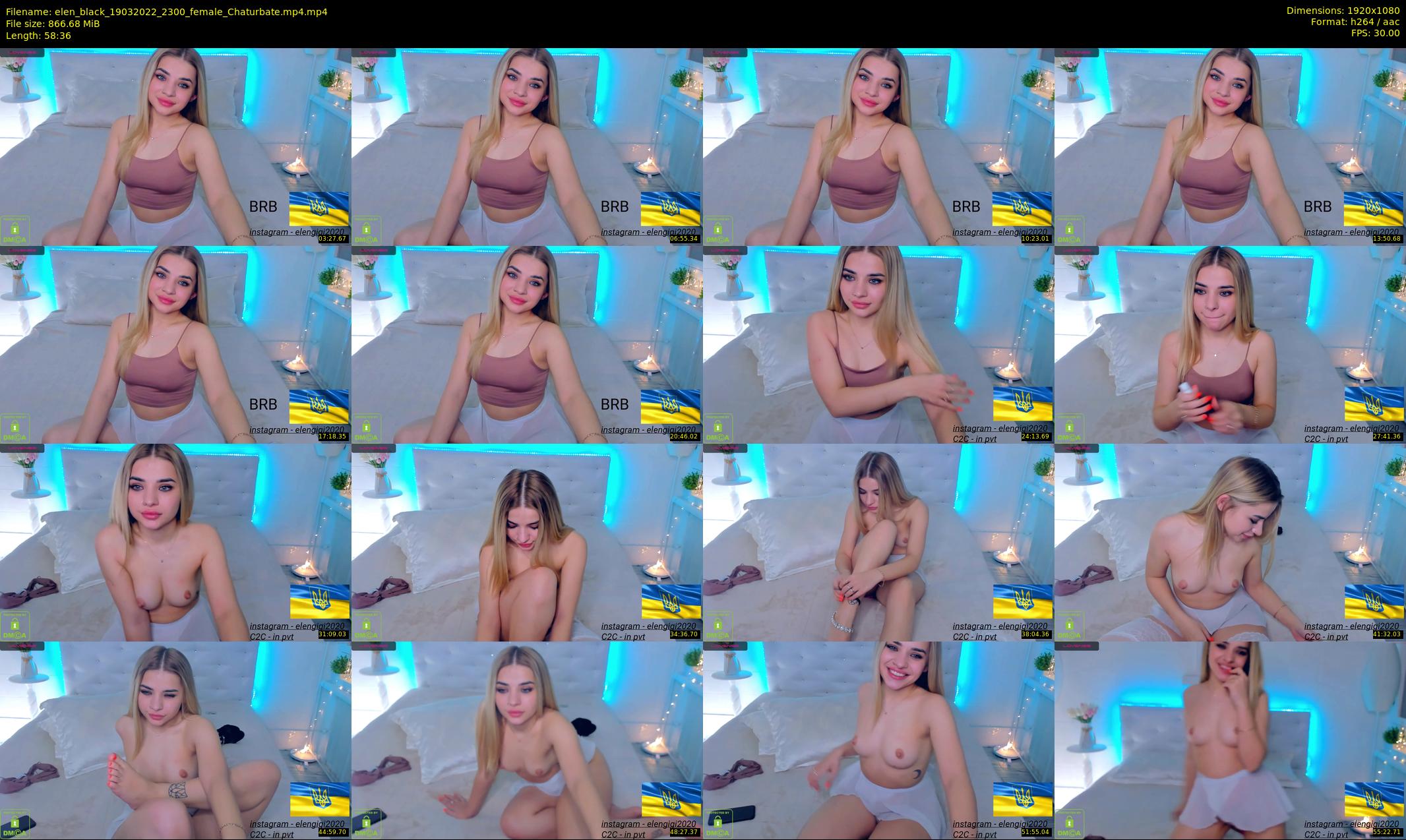 elen_black — 59 minute Chaturbate female cam show recording, 1080p, Mar 19, 2022