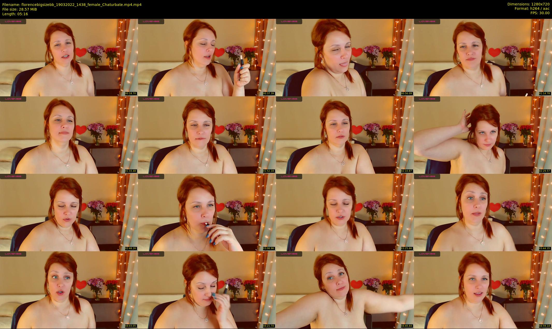 florencebigsizebb — 6 minute Chaturbate female cam show recording, 720p, Mar 19, 2022