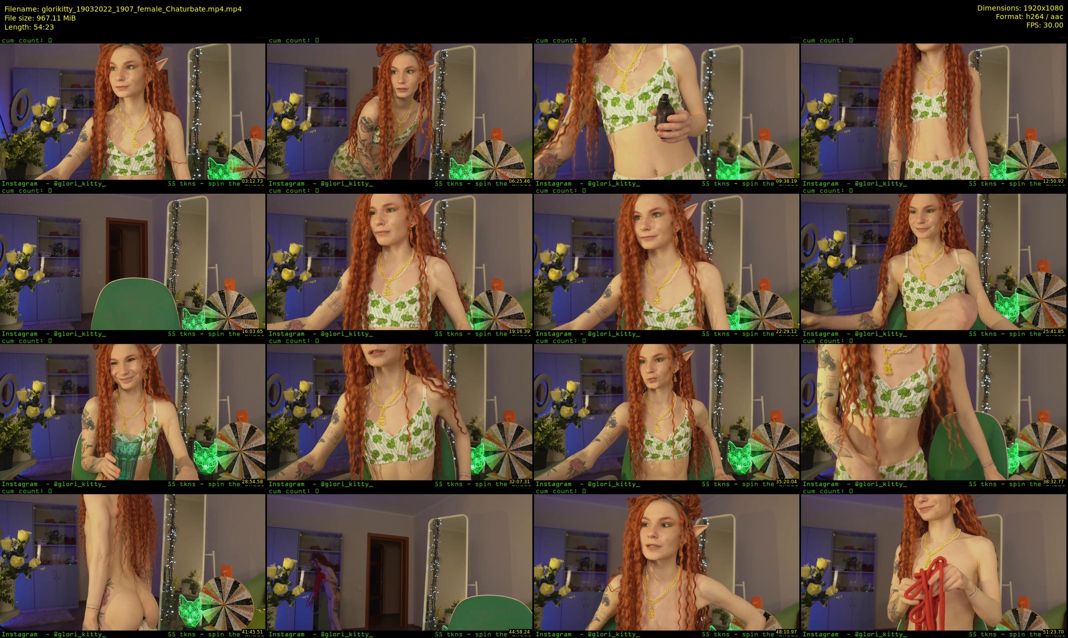 glorikitty — 55 minute Chaturbate female cam show recording, 1080p, Mar 19, 2022