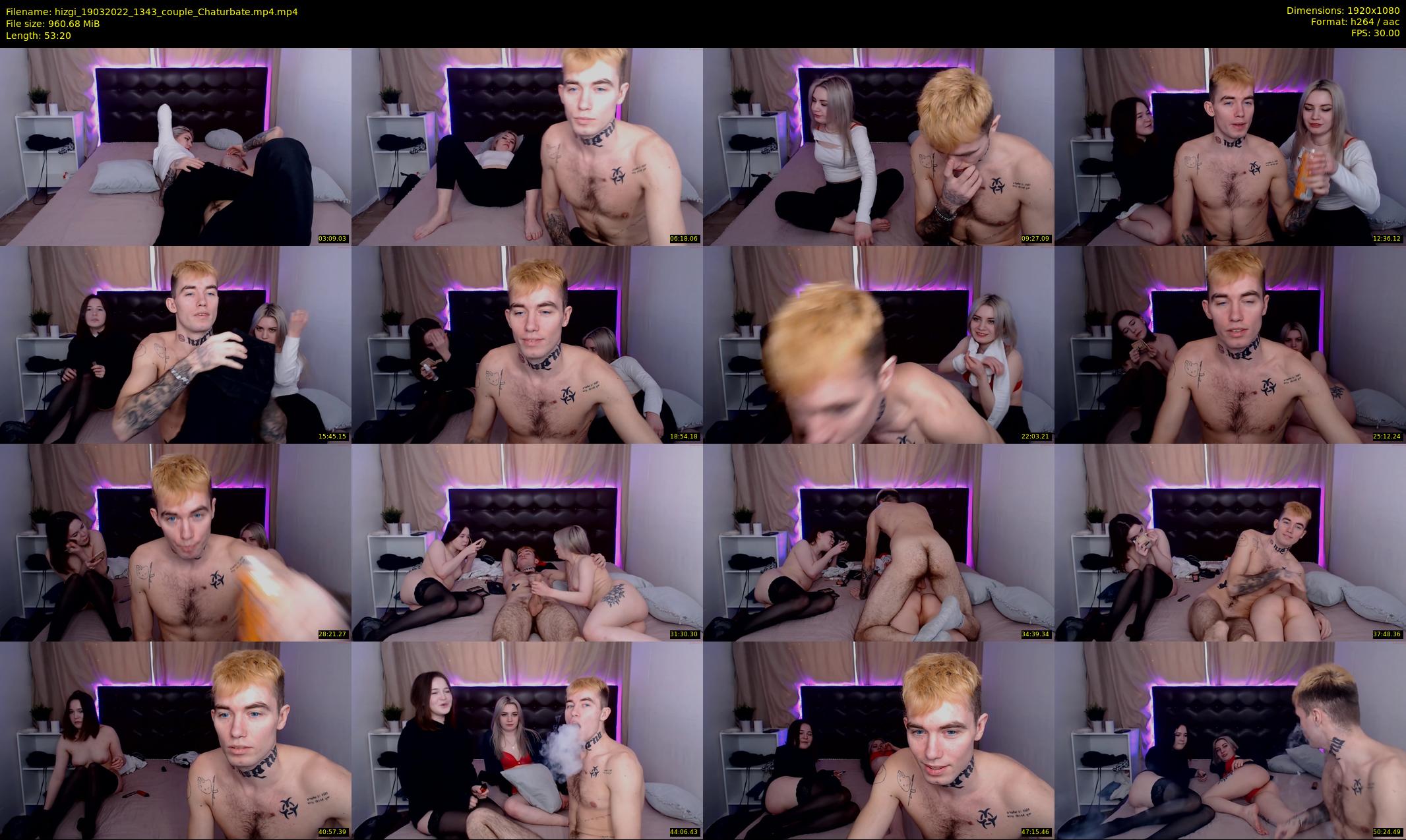 hizgi — 54 minute Chaturbate couple cam show recording, 1080p, Mar 19, 2022