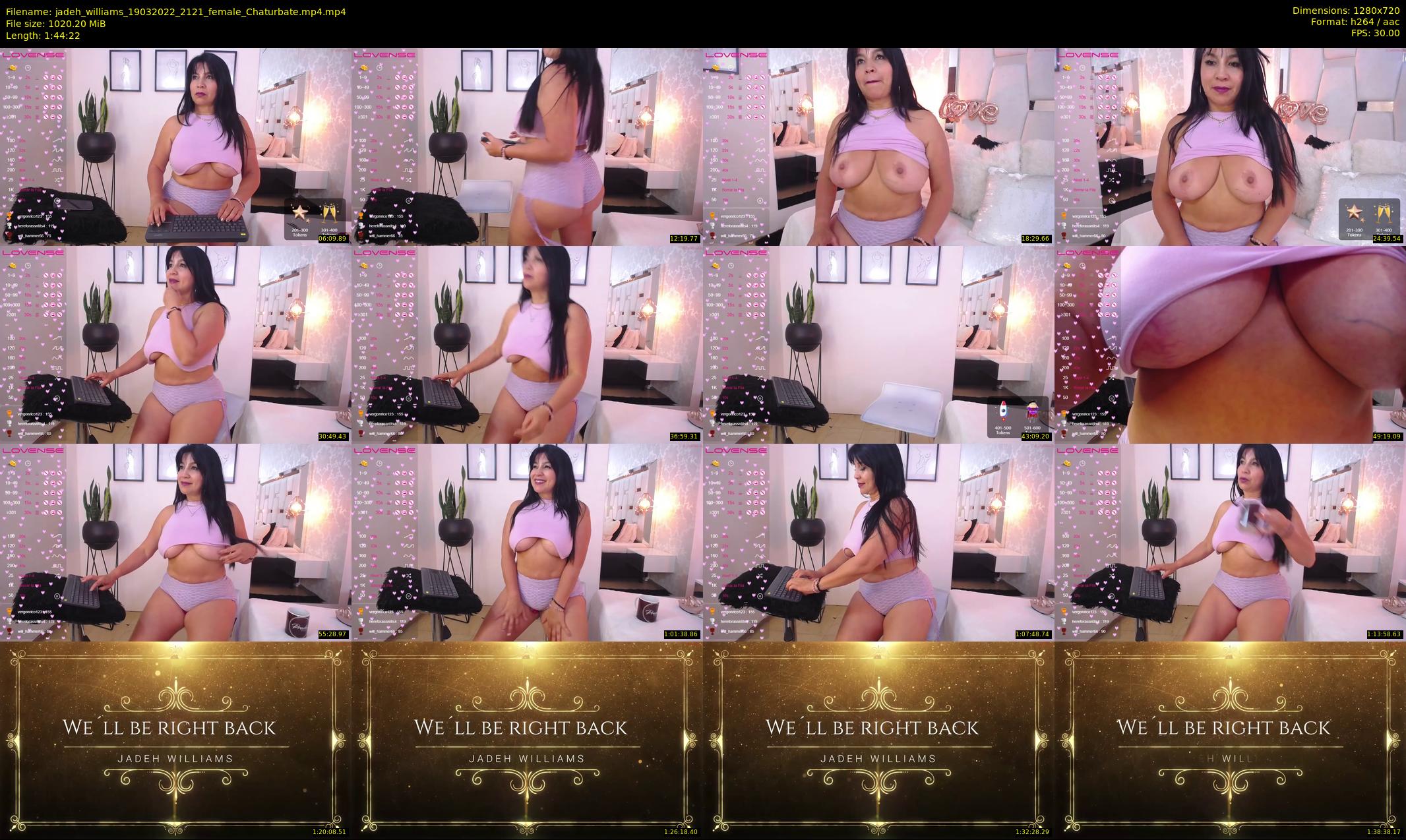 jadeh_williams — 105 minute Chaturbate female cam show recording, 720p, Mar 19, 2022