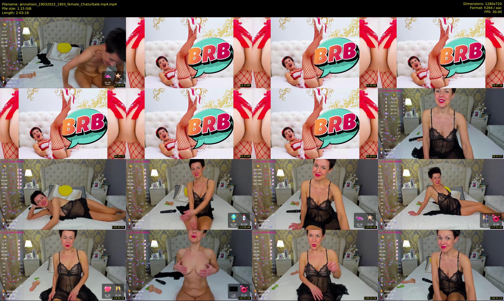 jennalison — 124 minute Chaturbate female cam show recording, 720p, Mar 19, 2022
