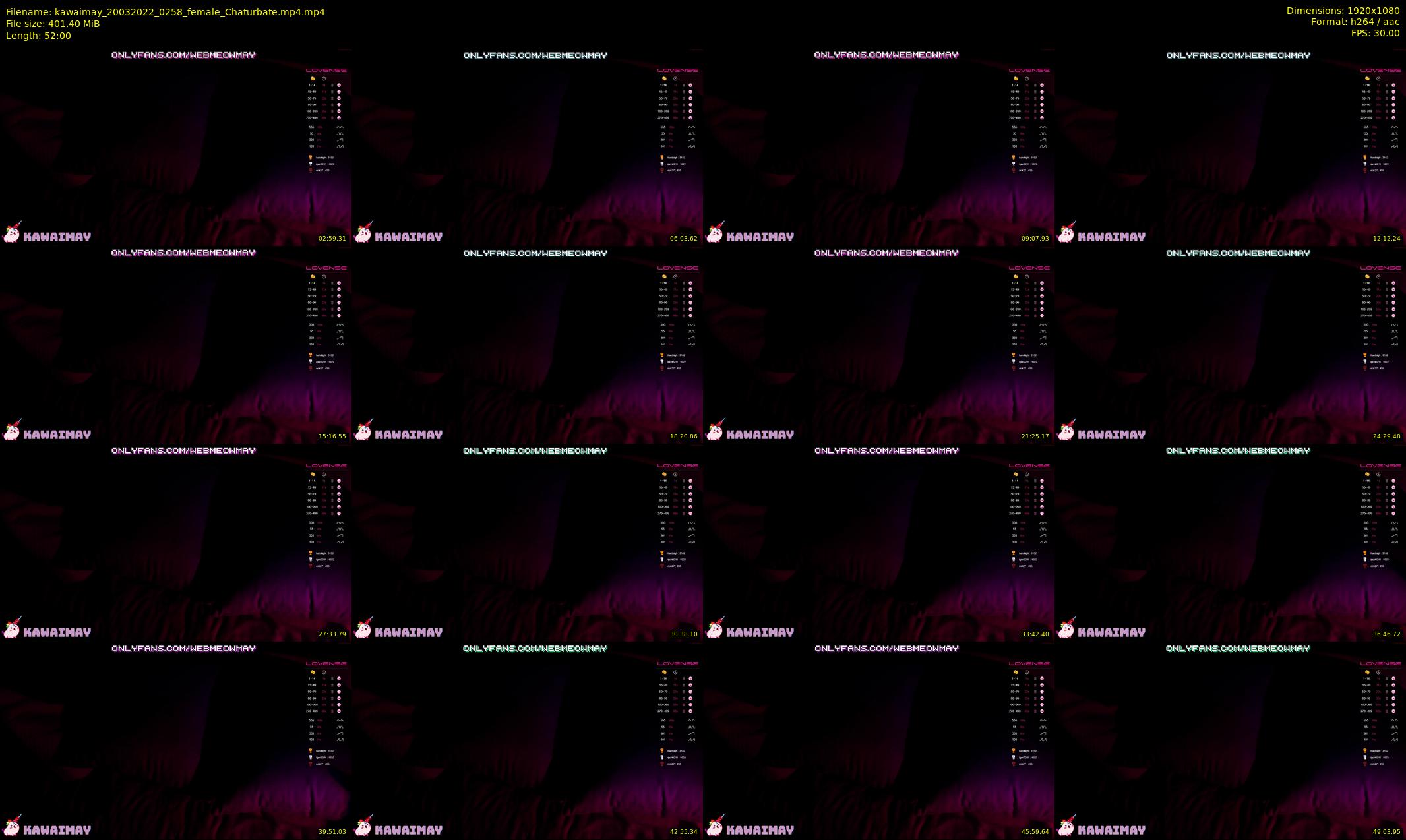 kawaimay — 52 minute Chaturbate female cam show recording, 1080p, Mar 20, 2022