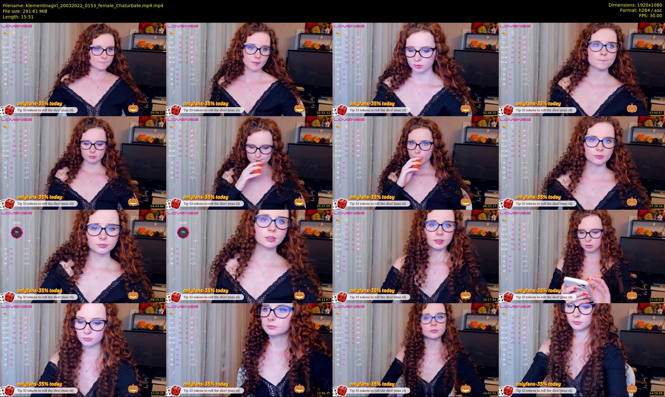 klementinagirl — 16 minute Chaturbate female cam show recording, 1080p, Mar 20, 2022