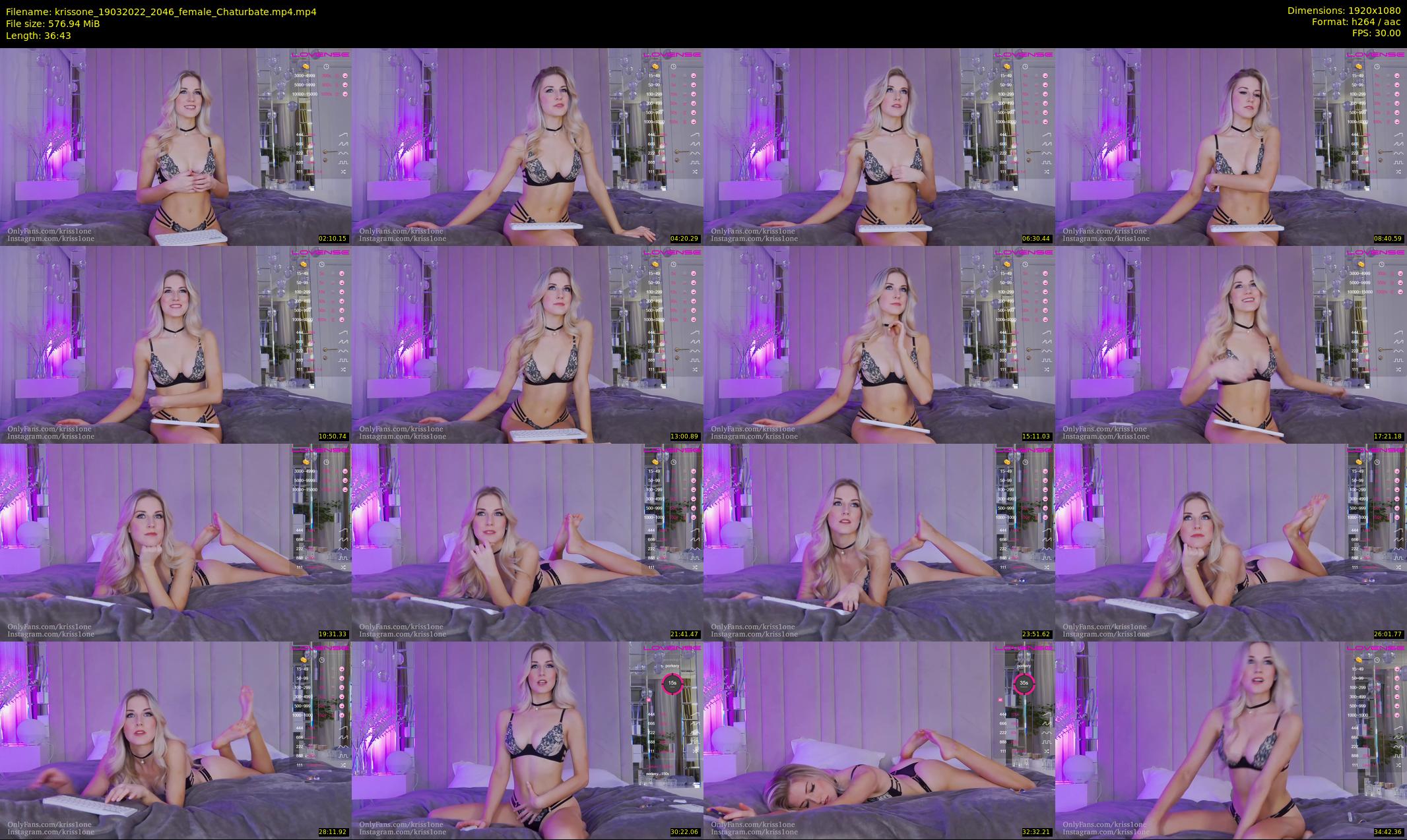 krissone — 37 minute Chaturbate female cam show recording, 1080p, Mar 19, 2022