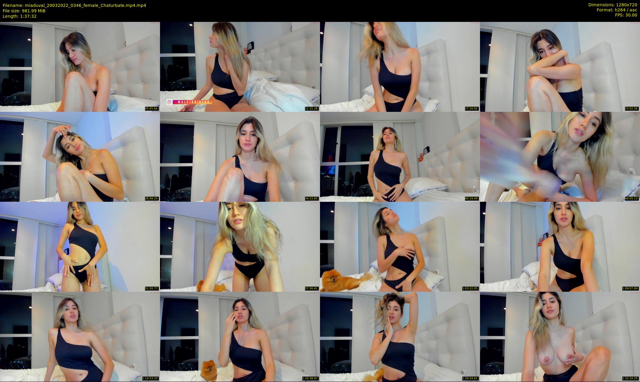 miaduval — 98 minute Chaturbate female cam show recording, 720p, Mar 20, 2022