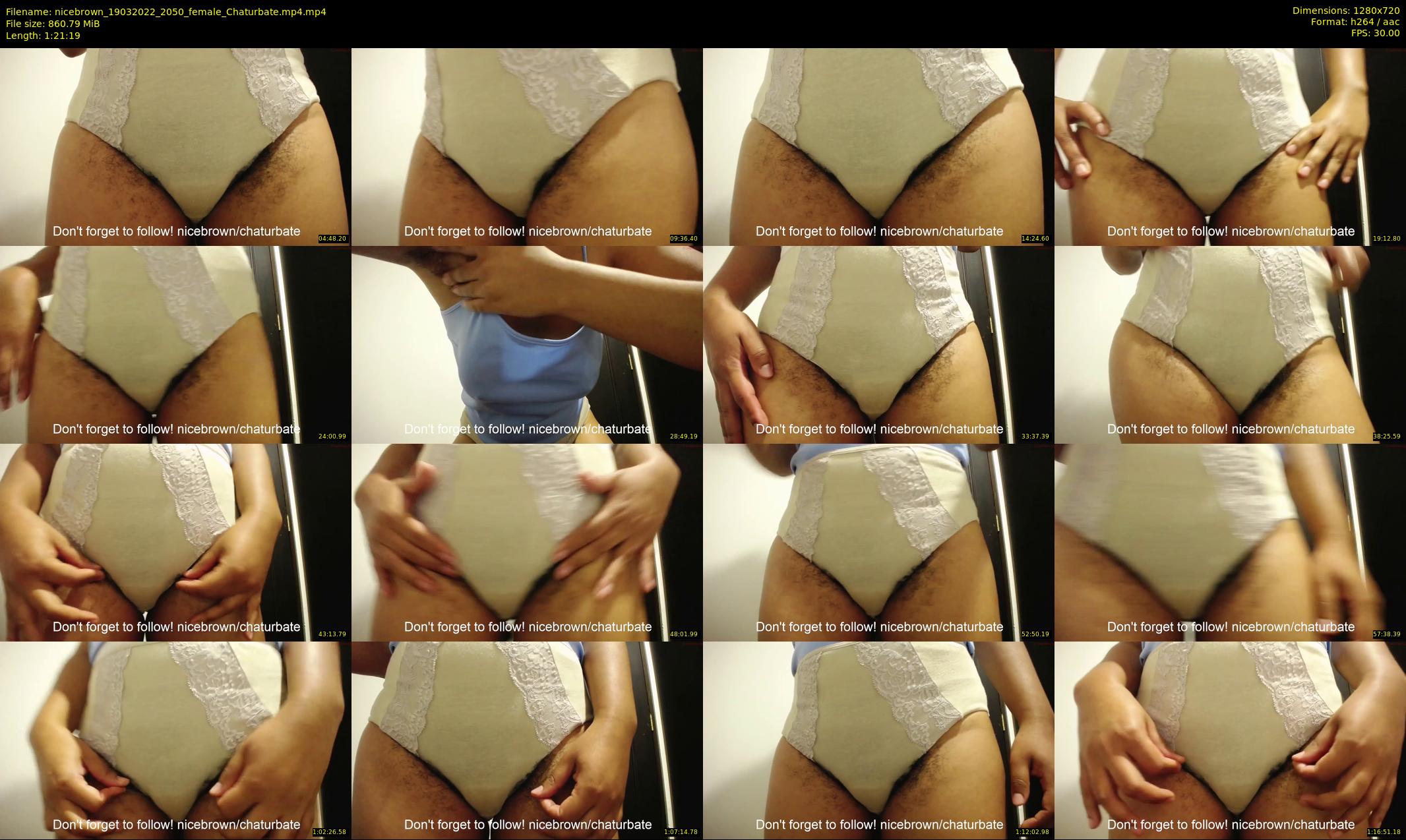 nicebrown — 82 minute Chaturbate female cam show recording, 720p, Mar 19, 2022