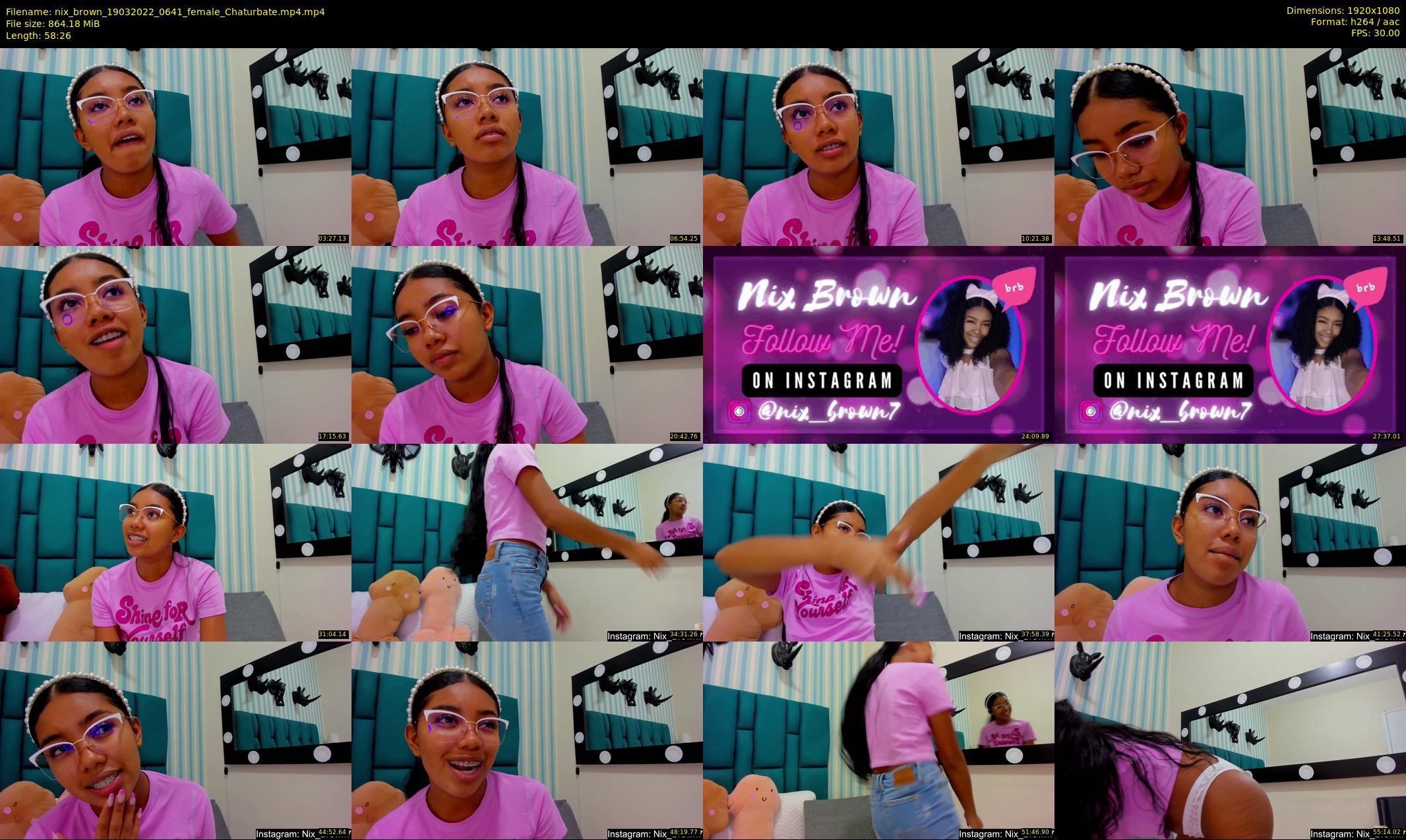 nix_brown — 59 minute Chaturbate female cam show recording, 1080p, Mar 19, 2022