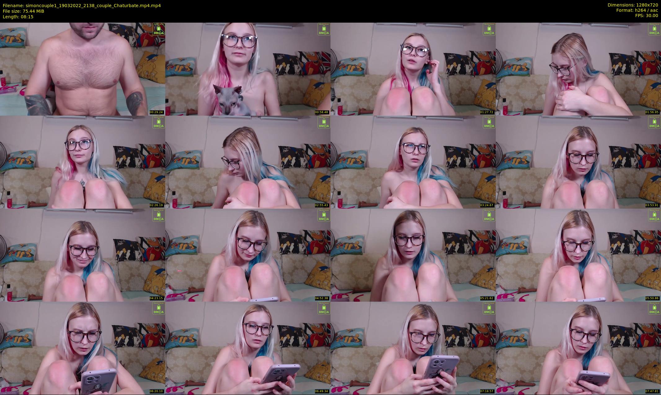 simoncouple1 — 9 minute Chaturbate couple cam show recording, 720p, Mar 19, 2022