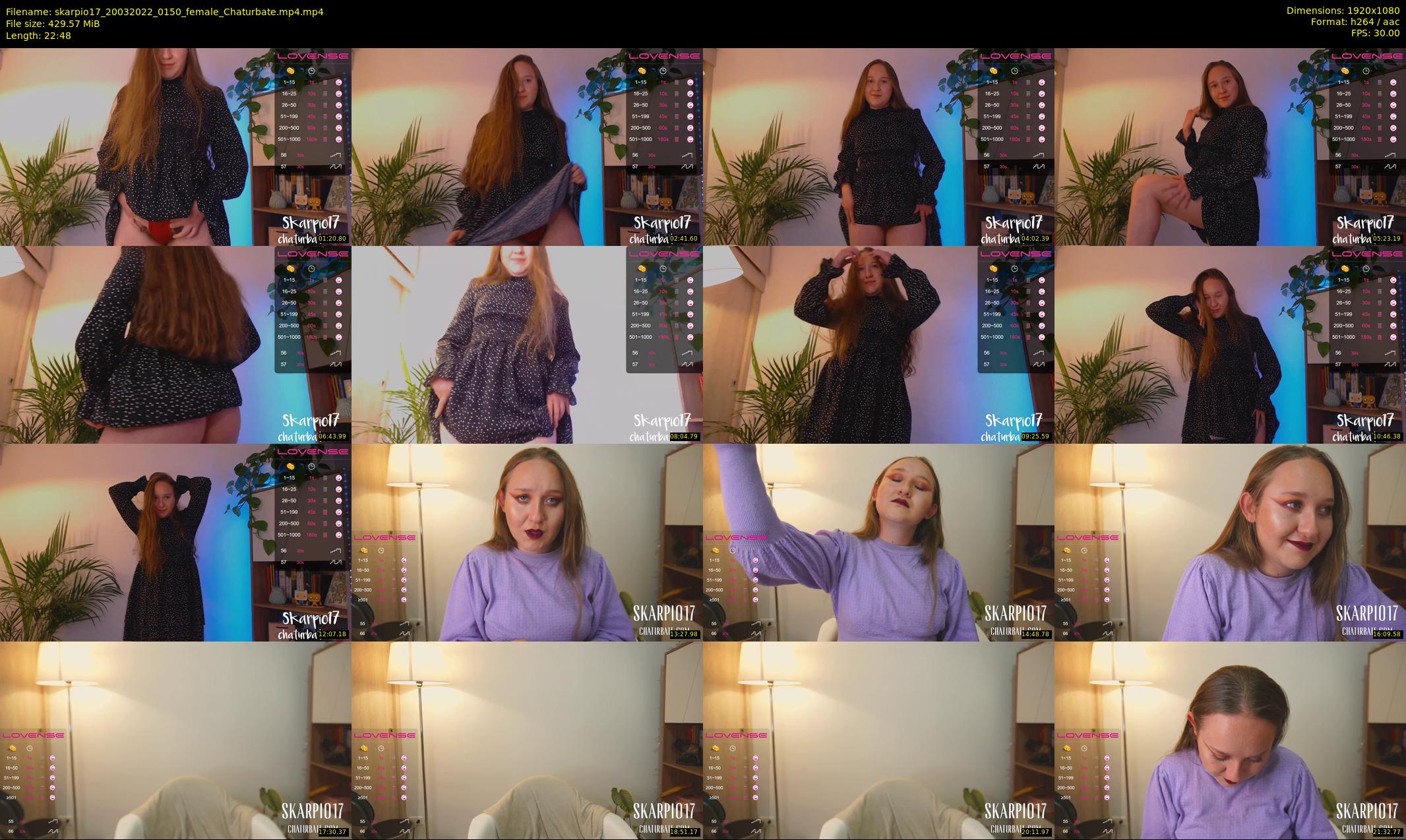 skarpio17 — 23 minute Chaturbate female cam show recording, 1080p, Mar 20, 2022