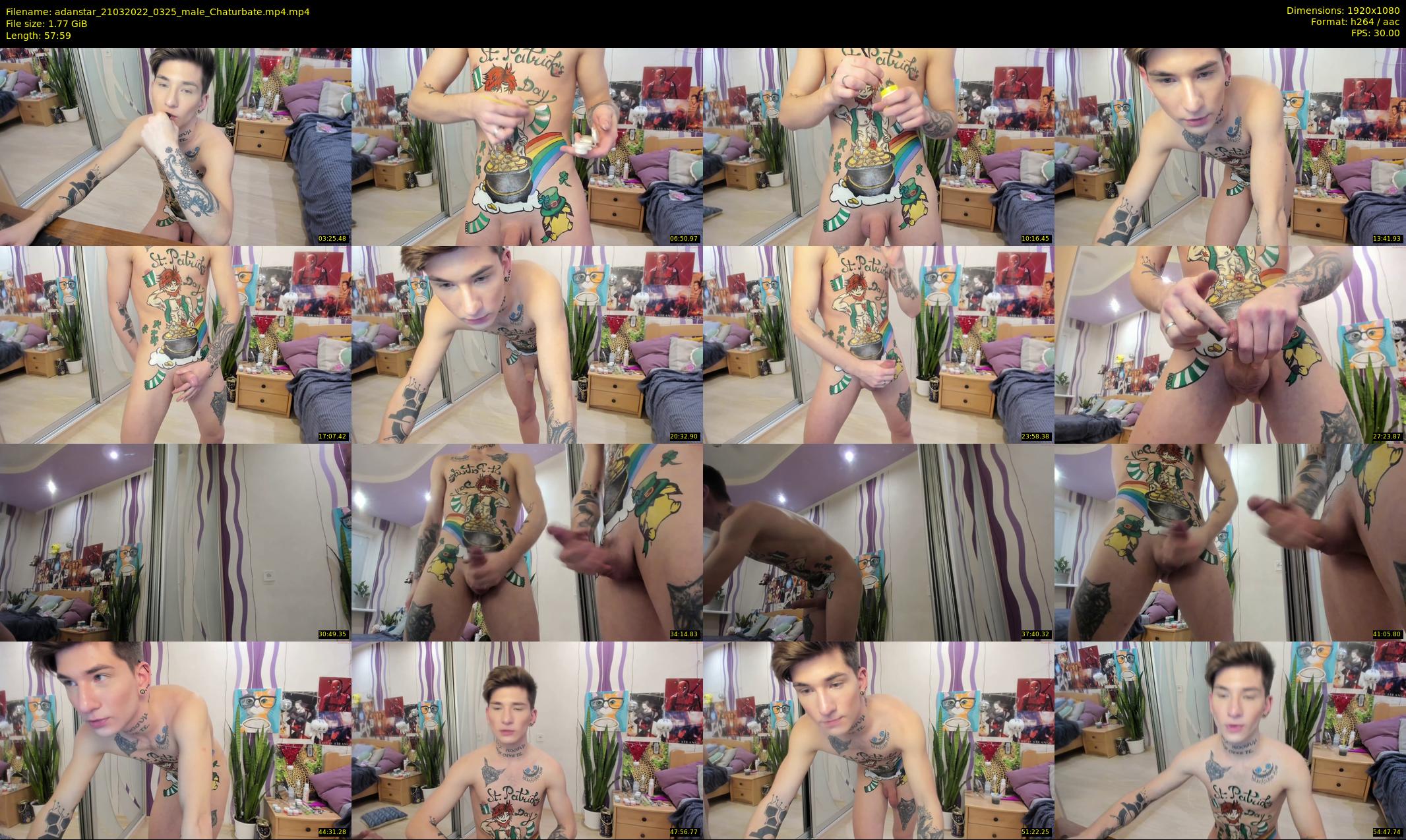 adanstar — 58 minute Chaturbate male cam show recording, 1080p, Mar 21, 2022
