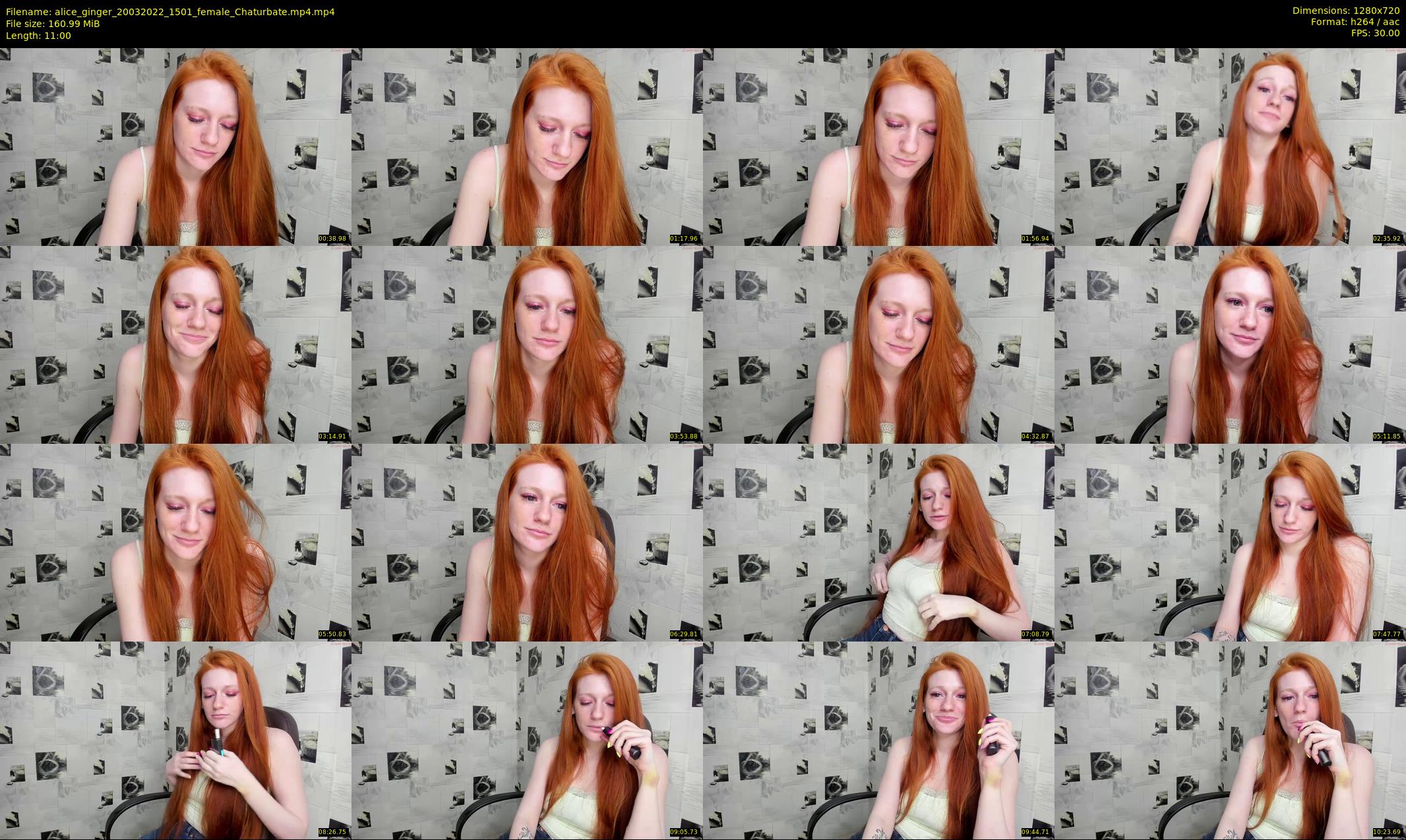 alice_ginger — 11 minute Chaturbate female cam show recording, 720p, Mar 20, 2022