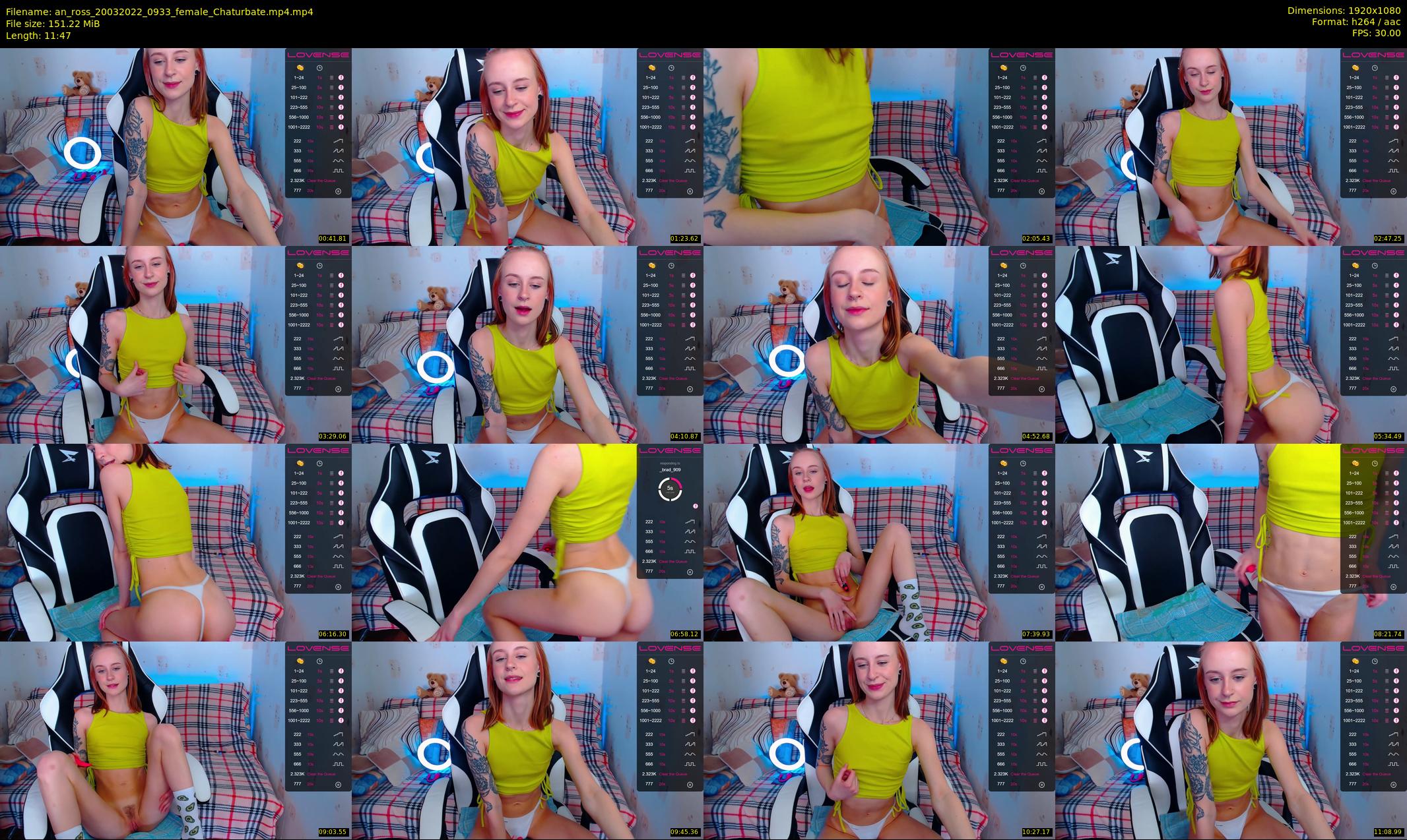 an_ross — 12 minute Chaturbate female cam show recording, 1080p, Mar 20, 2022