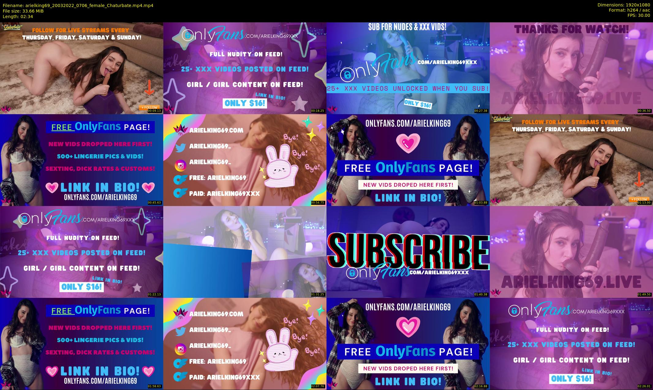 arielking69 — 3 minute Chaturbate female cam show recording, 1080p, Mar 20, 2022
