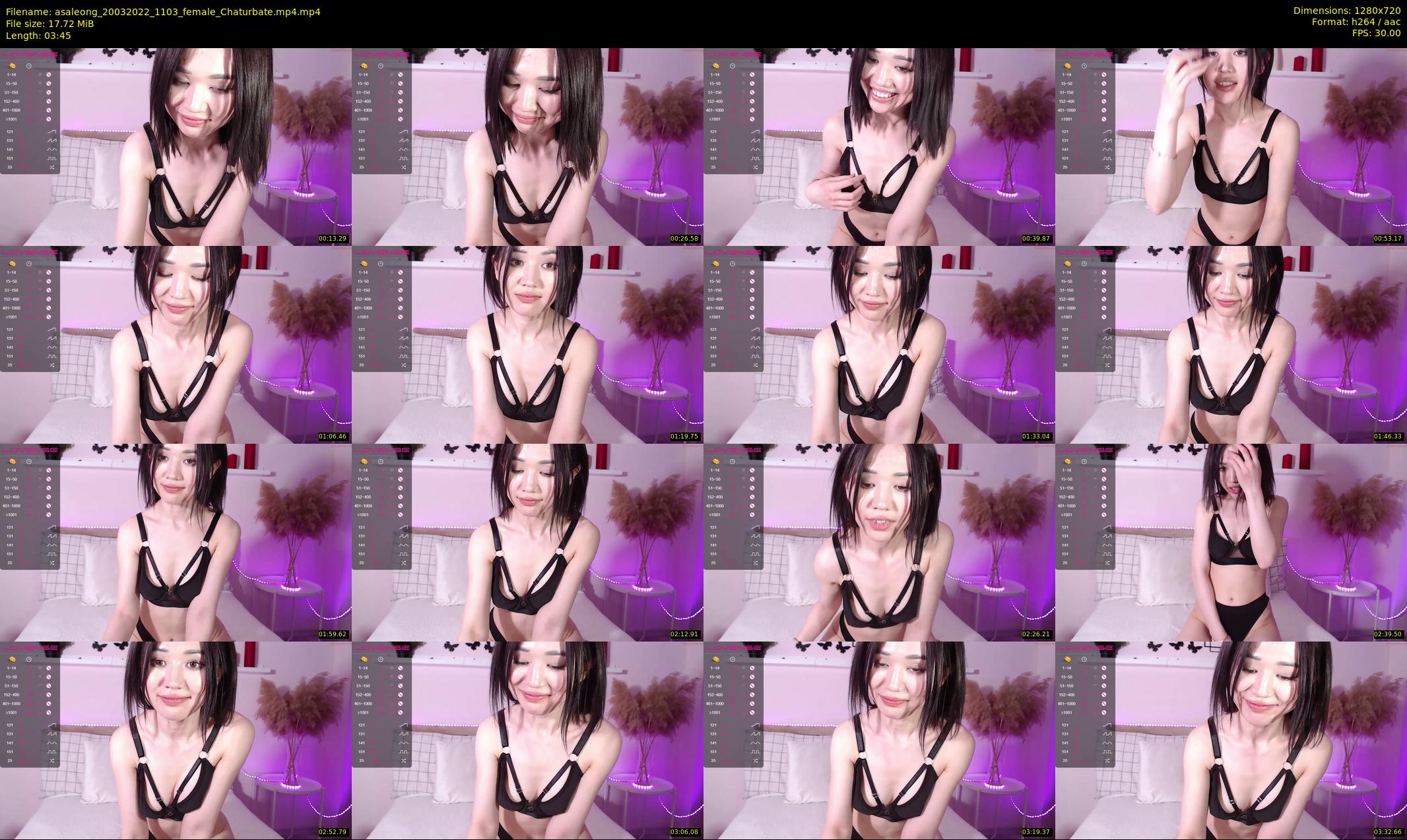 asaleong — 4 minute Chaturbate female cam show recording, 720p, Mar 20, 2022