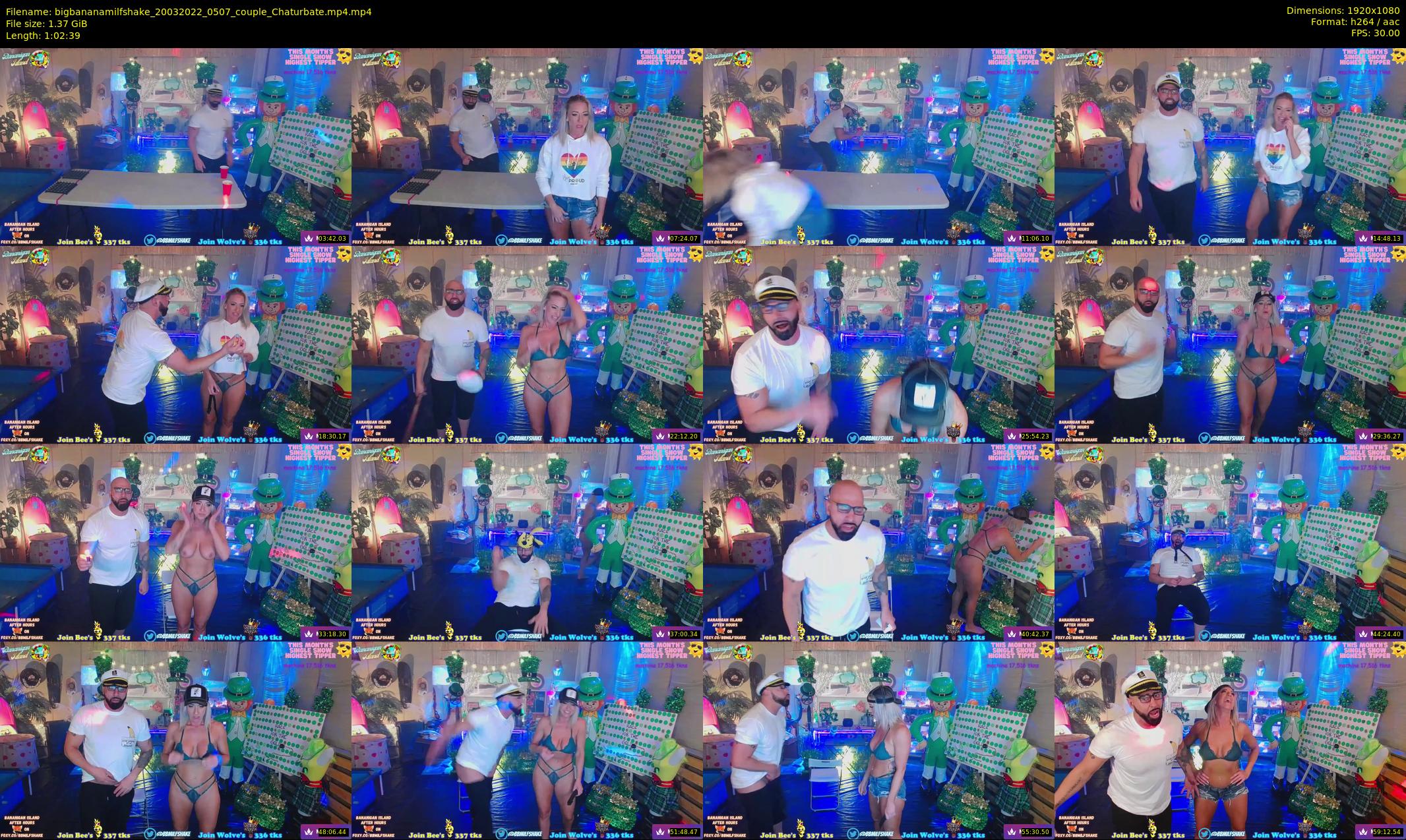 bigbananamilfshake — 63 minute Chaturbate couple cam show recording, 1080p, Mar 20, 2022