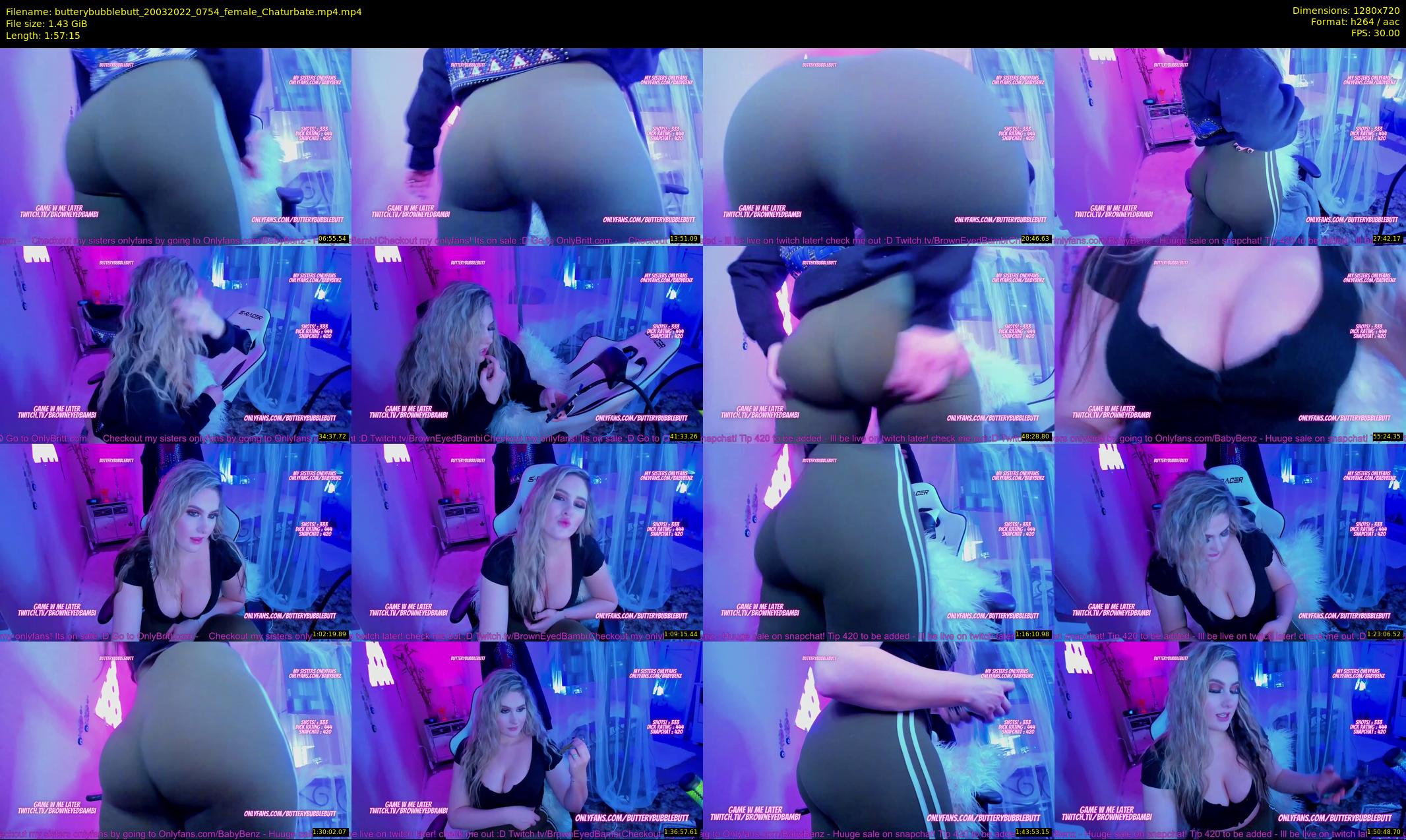 butterybubblebutt — 118 minute Chaturbate couple cam show recording, 720p, Mar 20, 2022