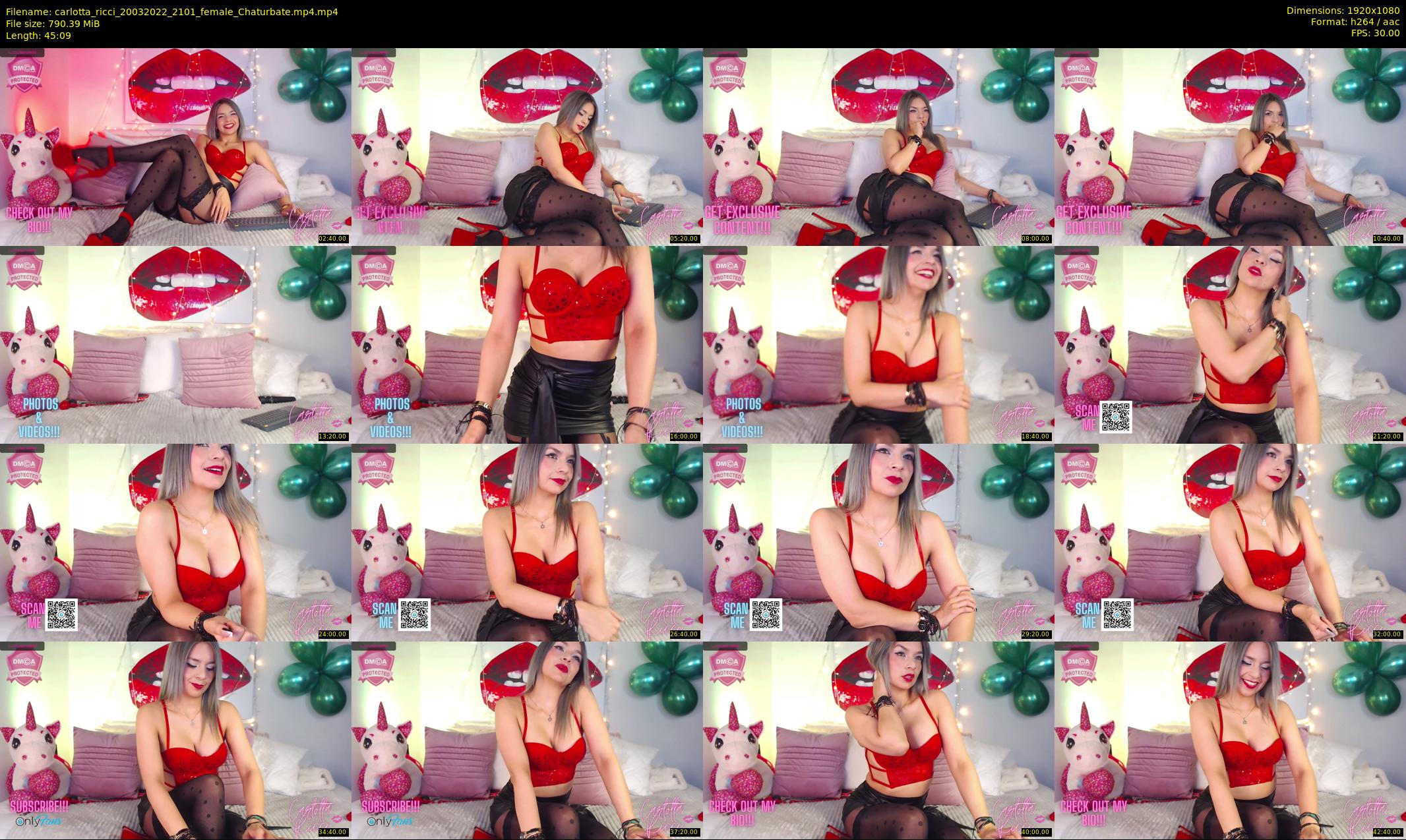 carlotta_ricci — 46 minute Chaturbate female cam show recording, 1080p, Mar 20, 2022