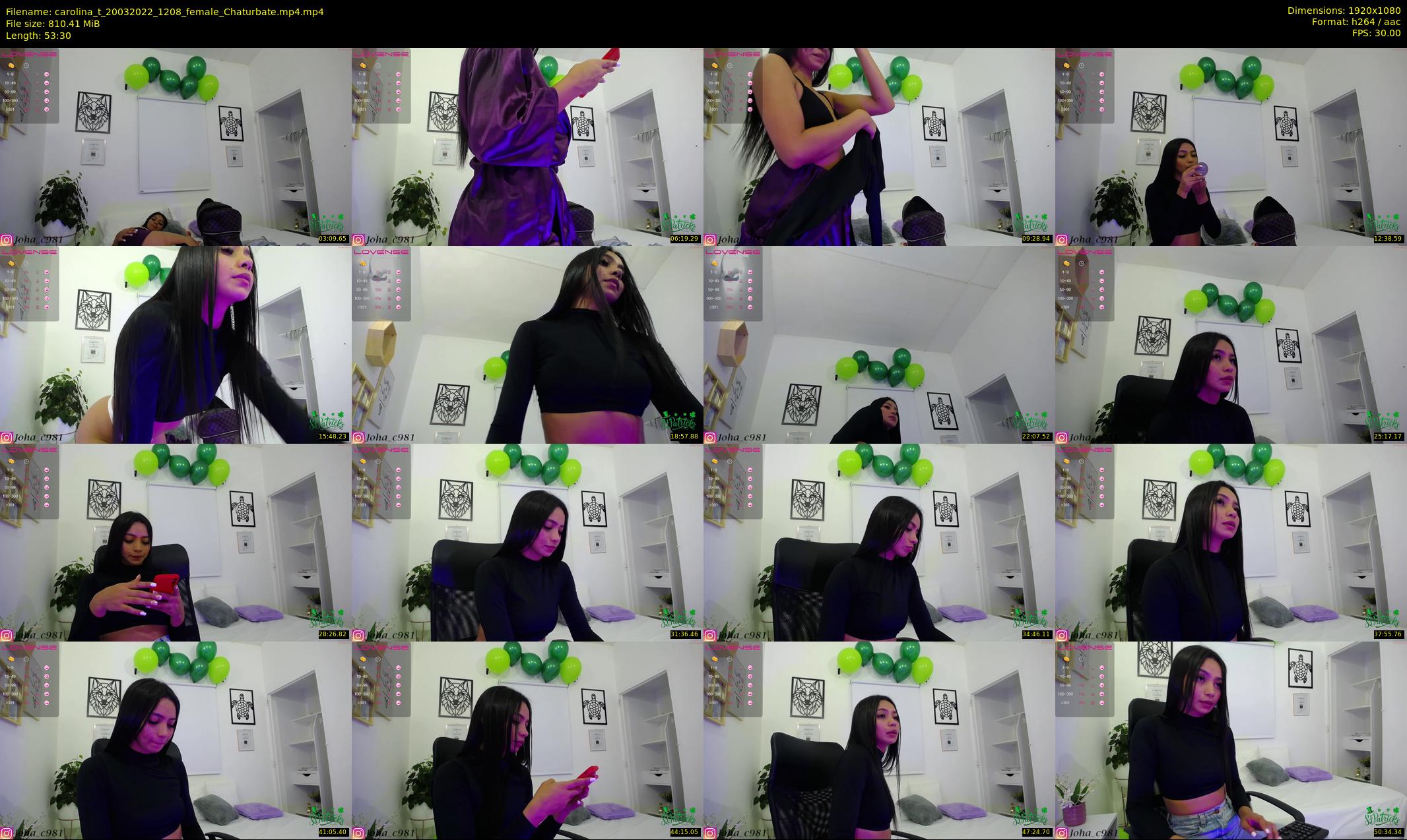 carolina_t — 54 minute Chaturbate female cam show recording, 1080p, Mar 20, 2022