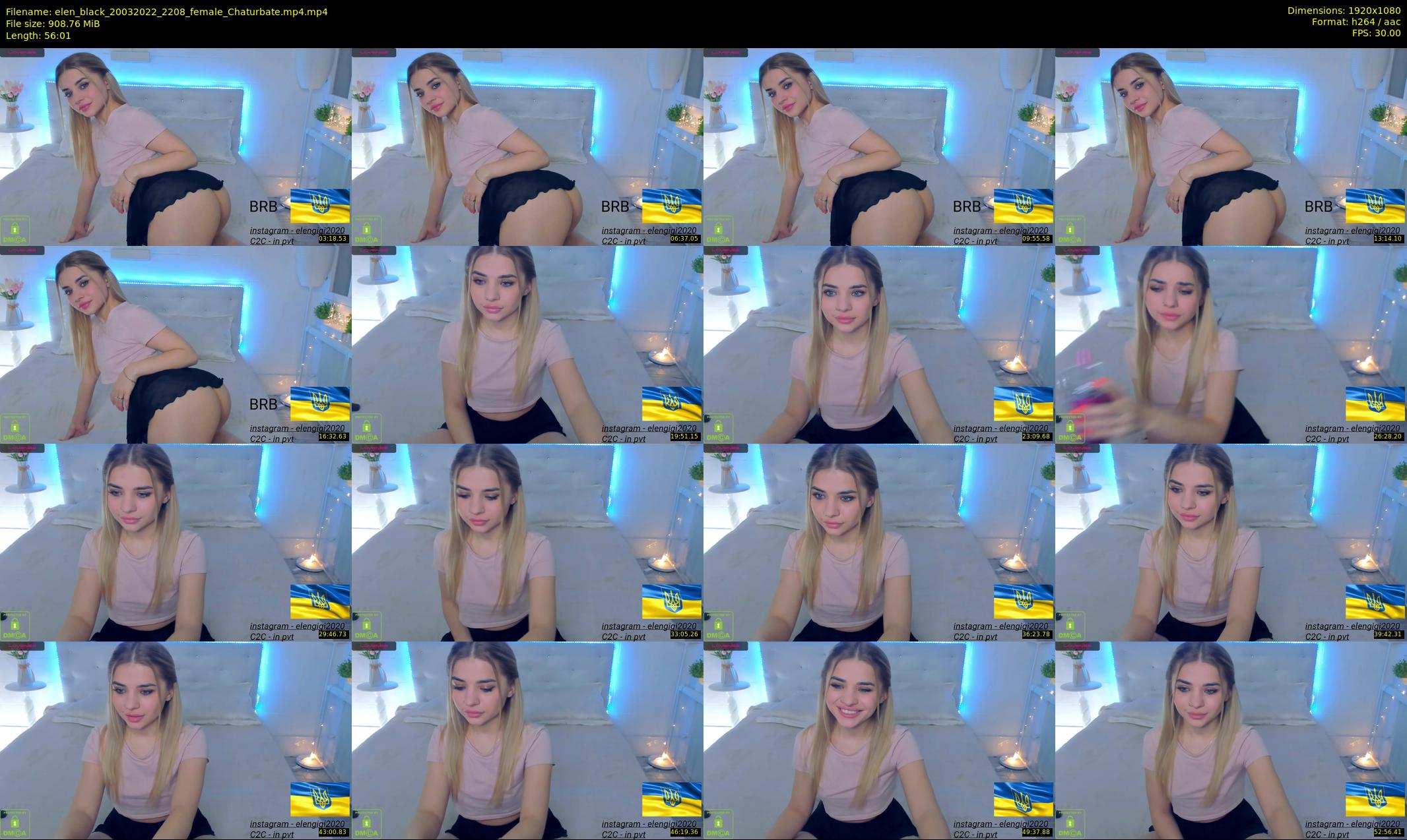 elen_black — 57 minute Chaturbate female cam show recording, 1080p, Mar 20, 2022