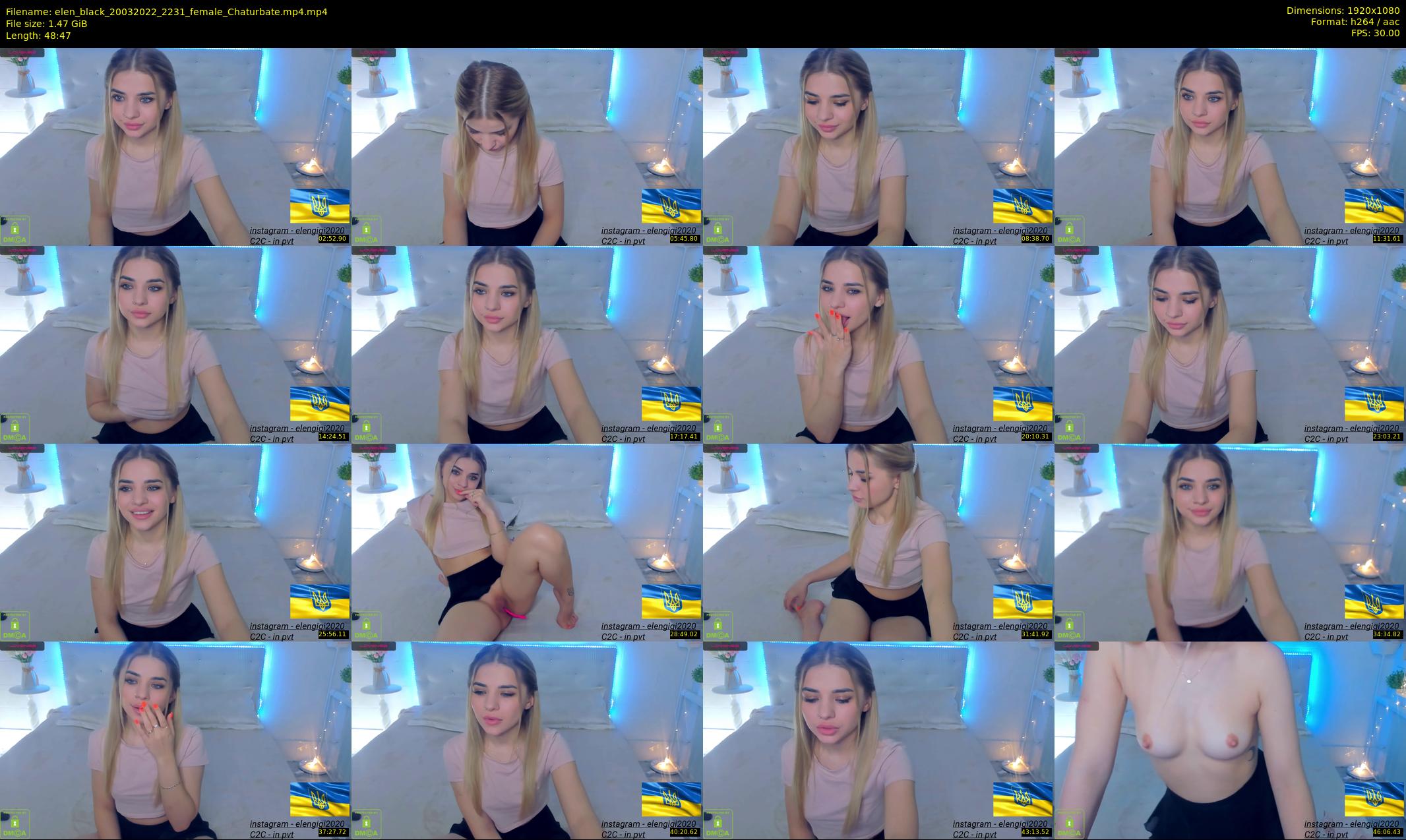 elen_black — 49 minute Chaturbate female cam show recording, 1080p, Mar 20, 2022