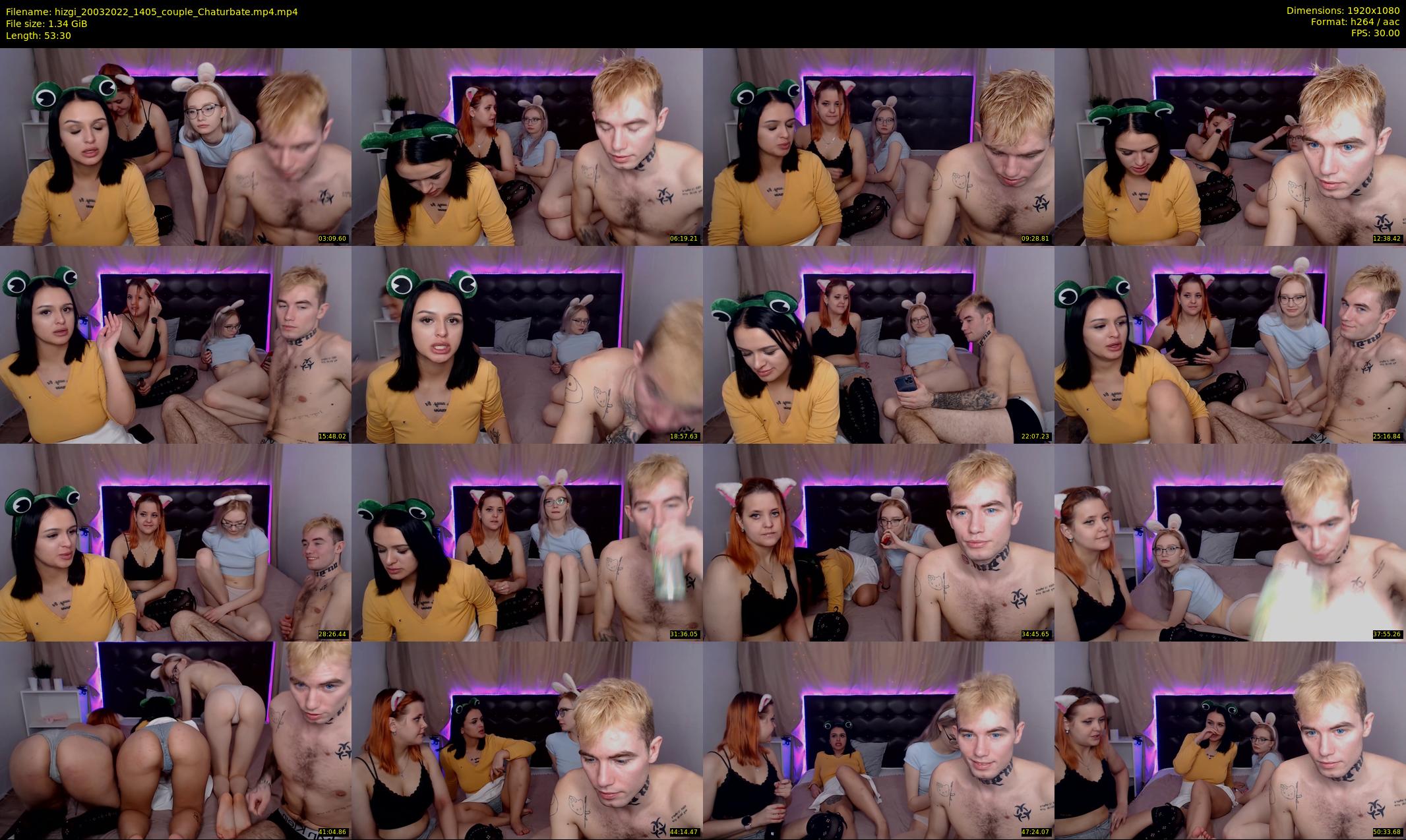 hizgi — 54 minute Chaturbate couple cam show recording, 1080p, Mar 20, 2022
