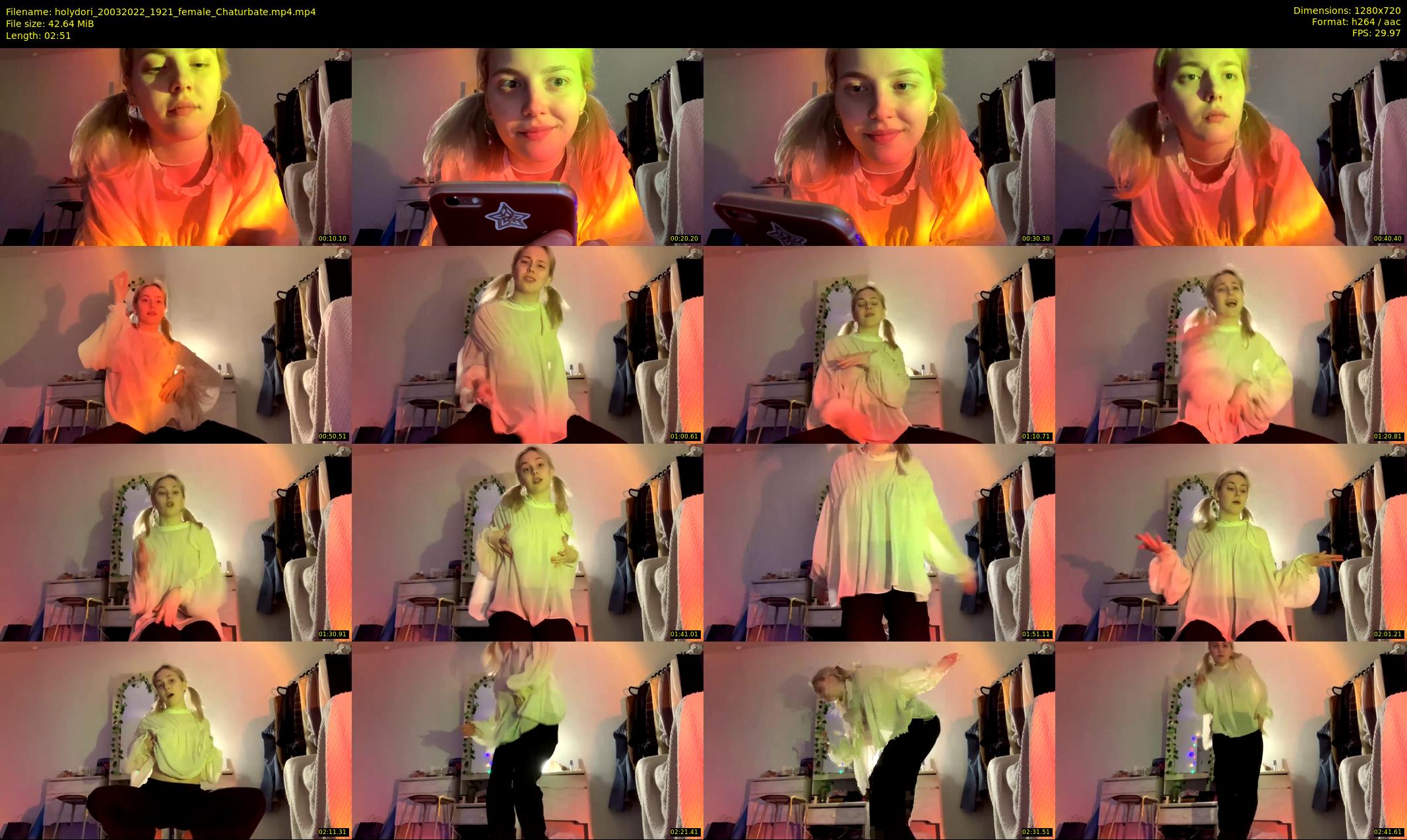 holydori — 3 minute Chaturbate female cam show recording, 720p, Mar 20, 2022