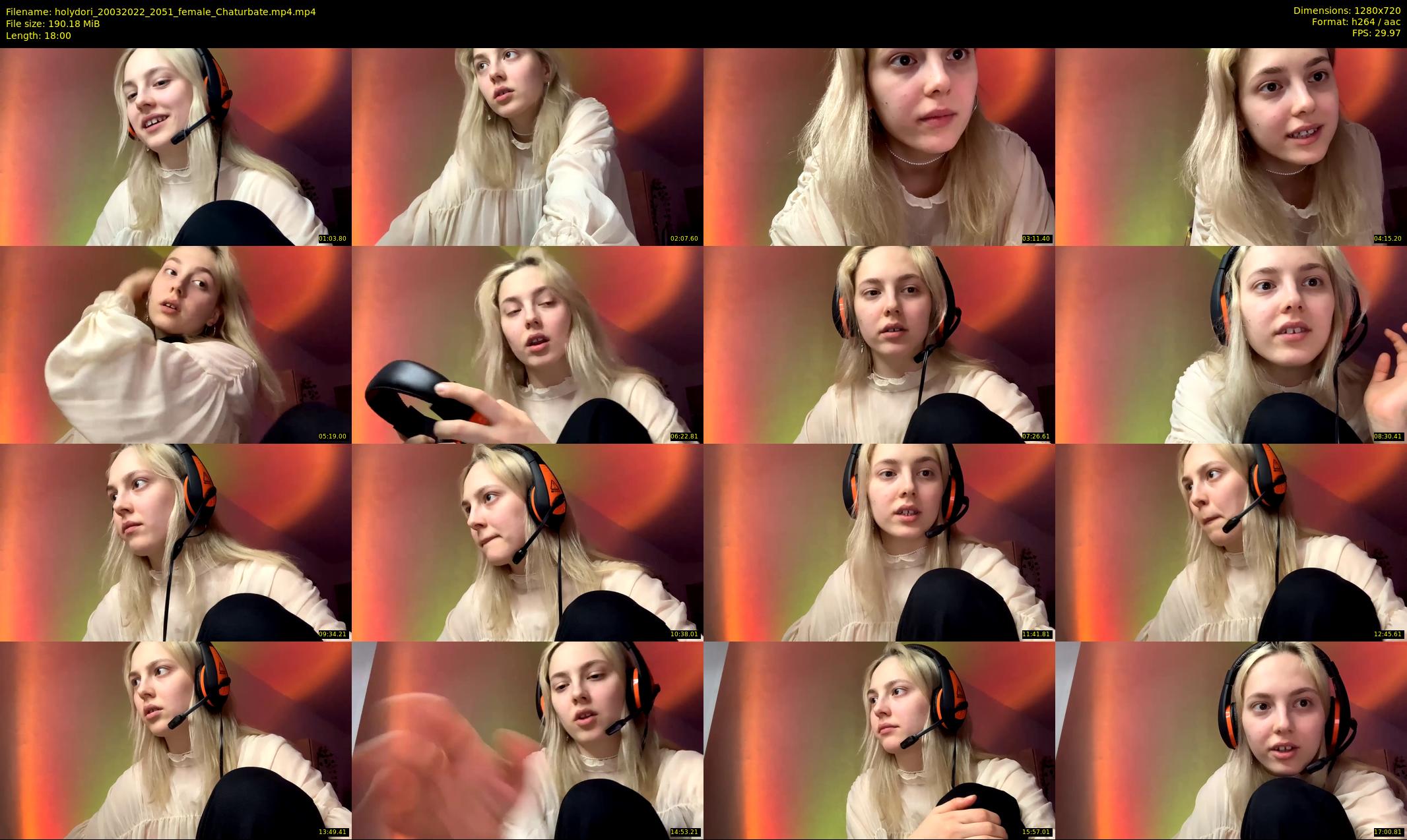 holydori — 18 minute Chaturbate female cam show recording, 720p, Mar 20, 2022
