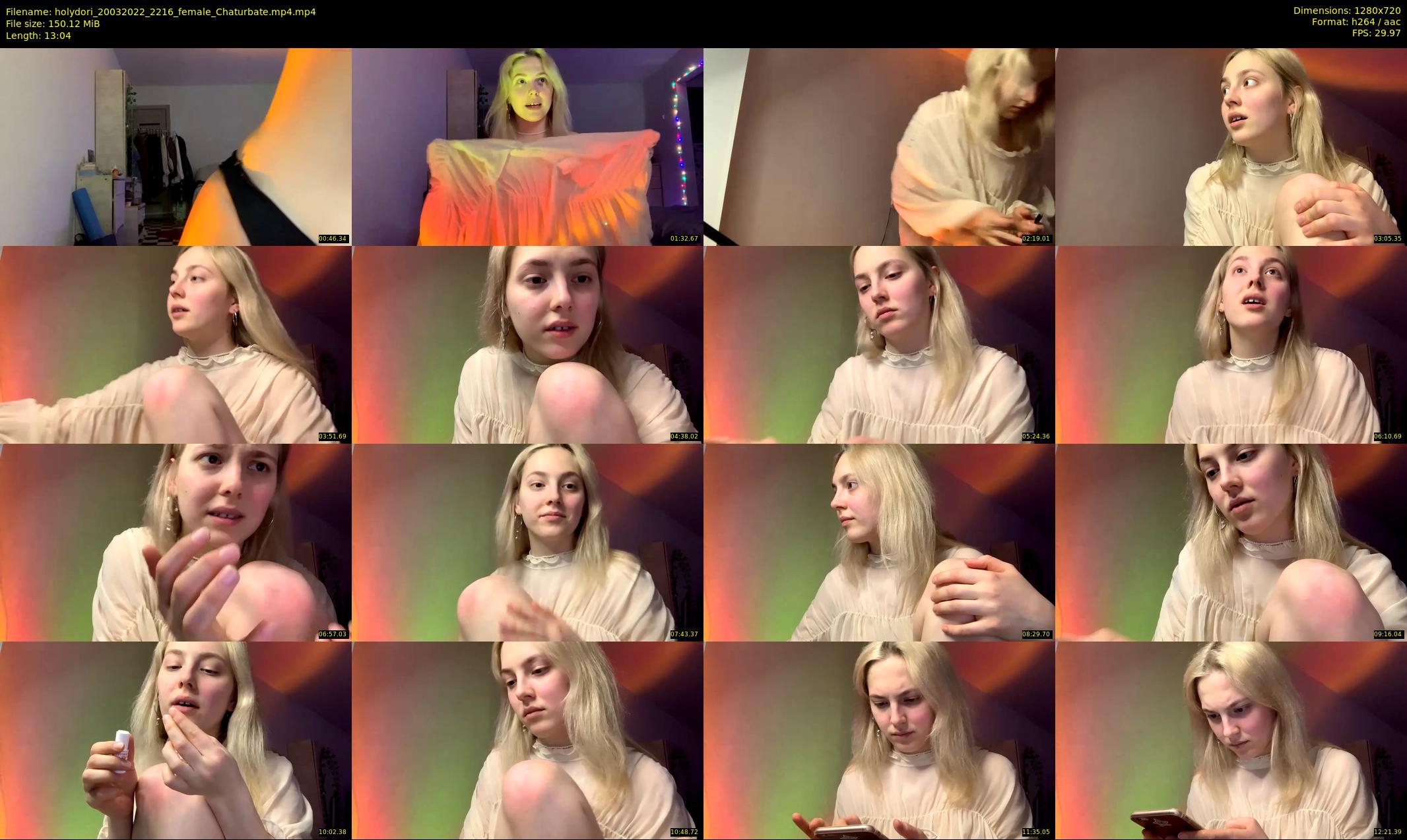 holydori — 14 minute Chaturbate female cam show recording, 720p, Mar 20, 2022