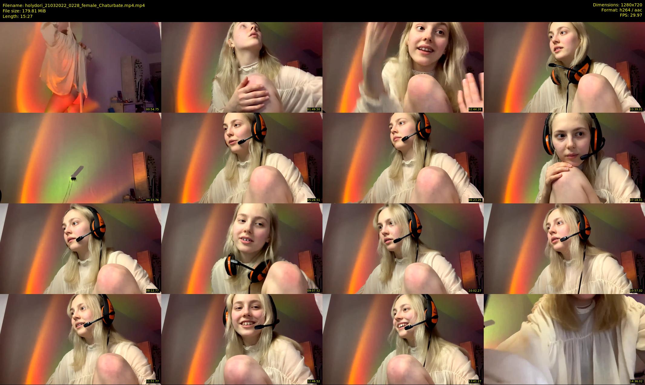 holydori — 16 minute Chaturbate female cam show recording, 720p, Mar 21, 2022