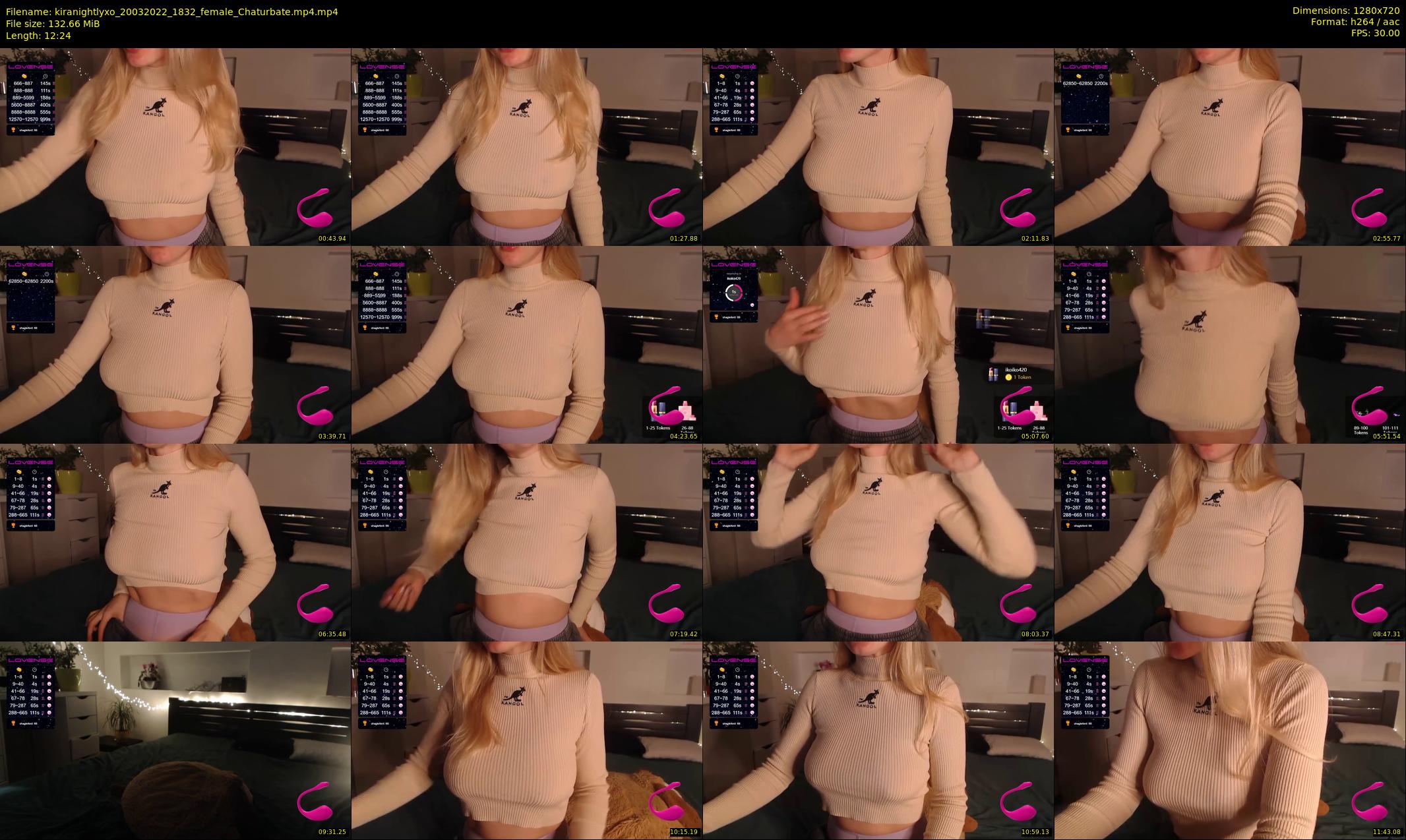 kiranightlyxo — 13 minute Chaturbate female cam show recording, 720p, Mar 20, 2022